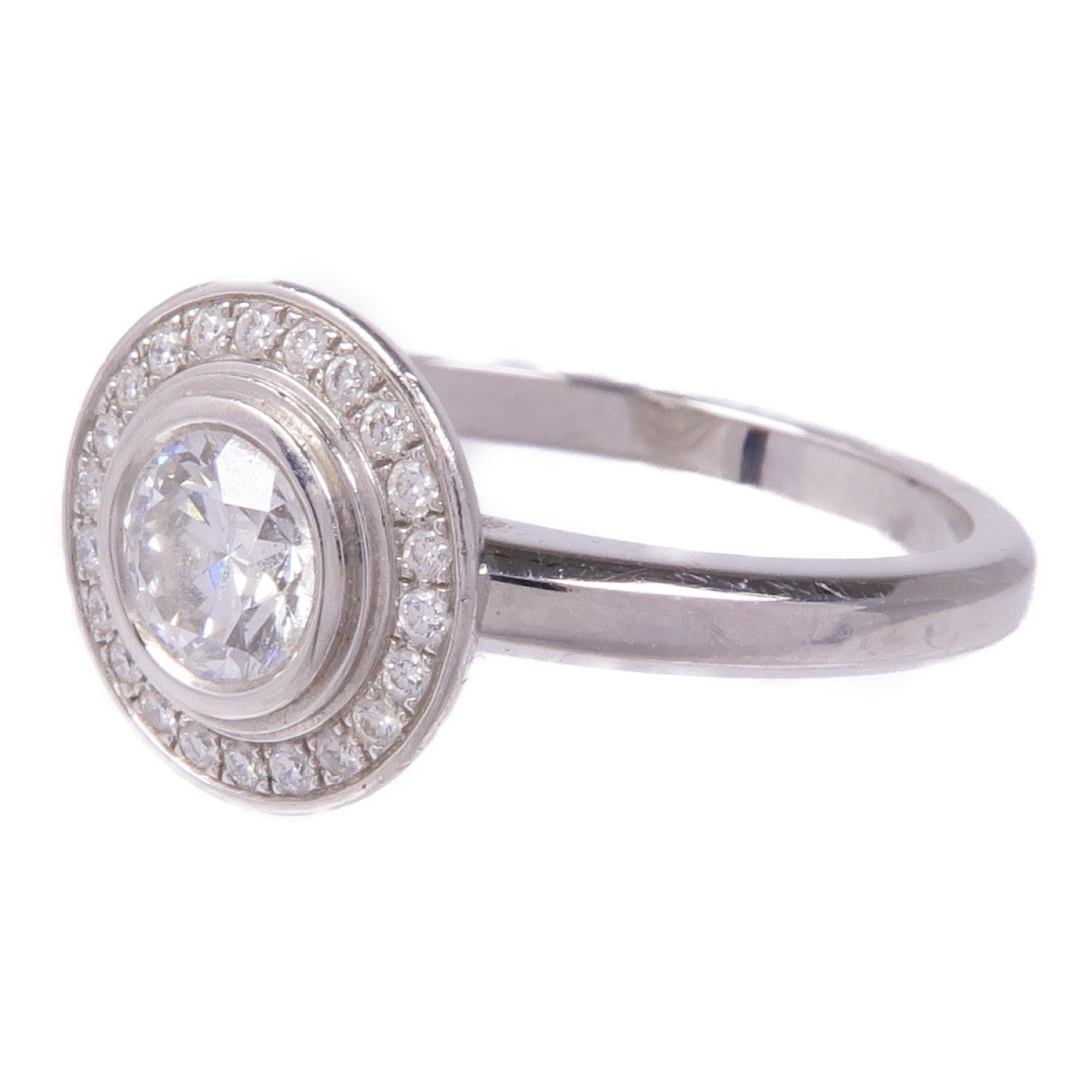 CARTIER 【激減優惠】PT950鉑金D'Amour Diamond Ring Engagement鑽石戒指Cartier#50/US#5.25
