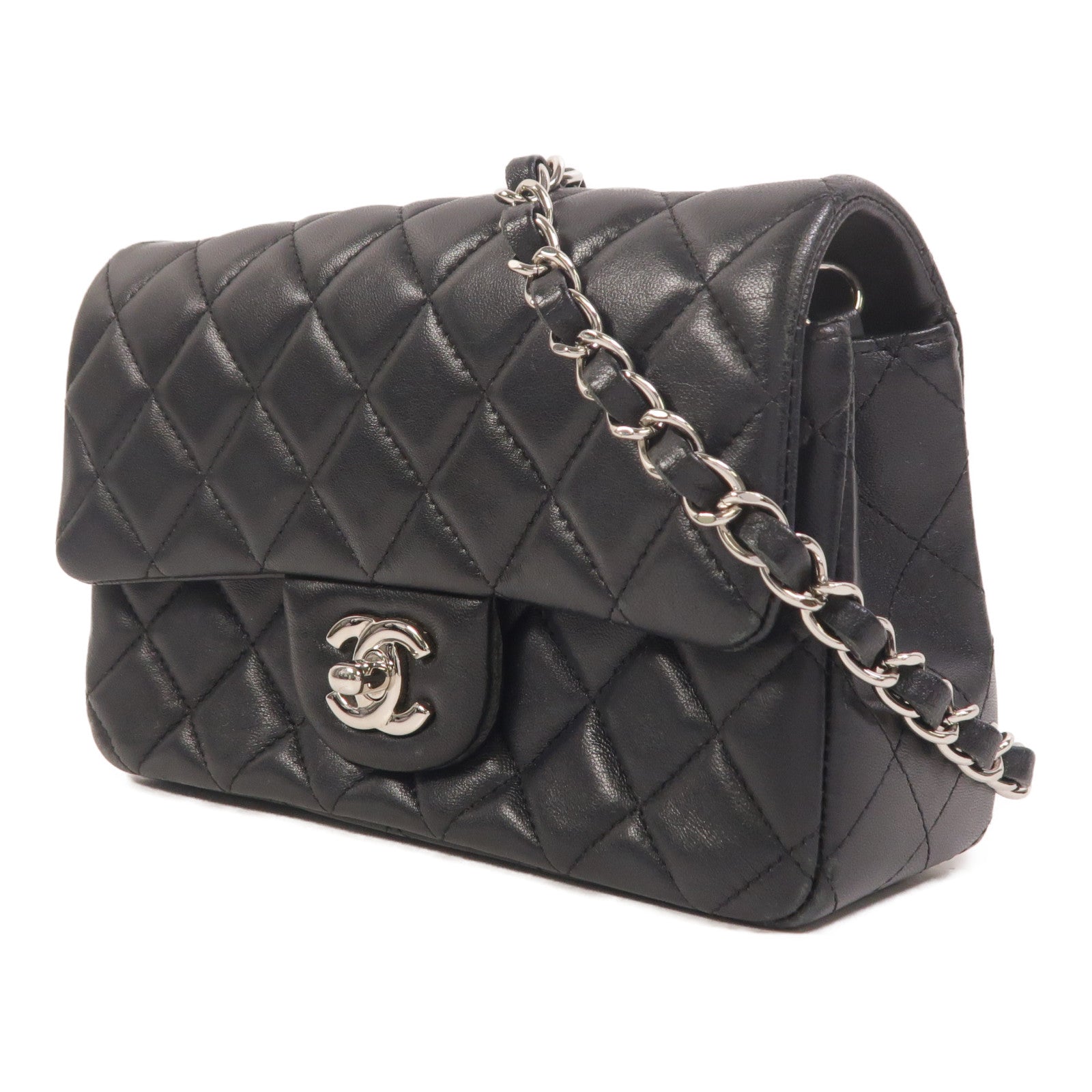 CHANEL 羊皮皮革Mini Classic 20鏈帶肩背袋