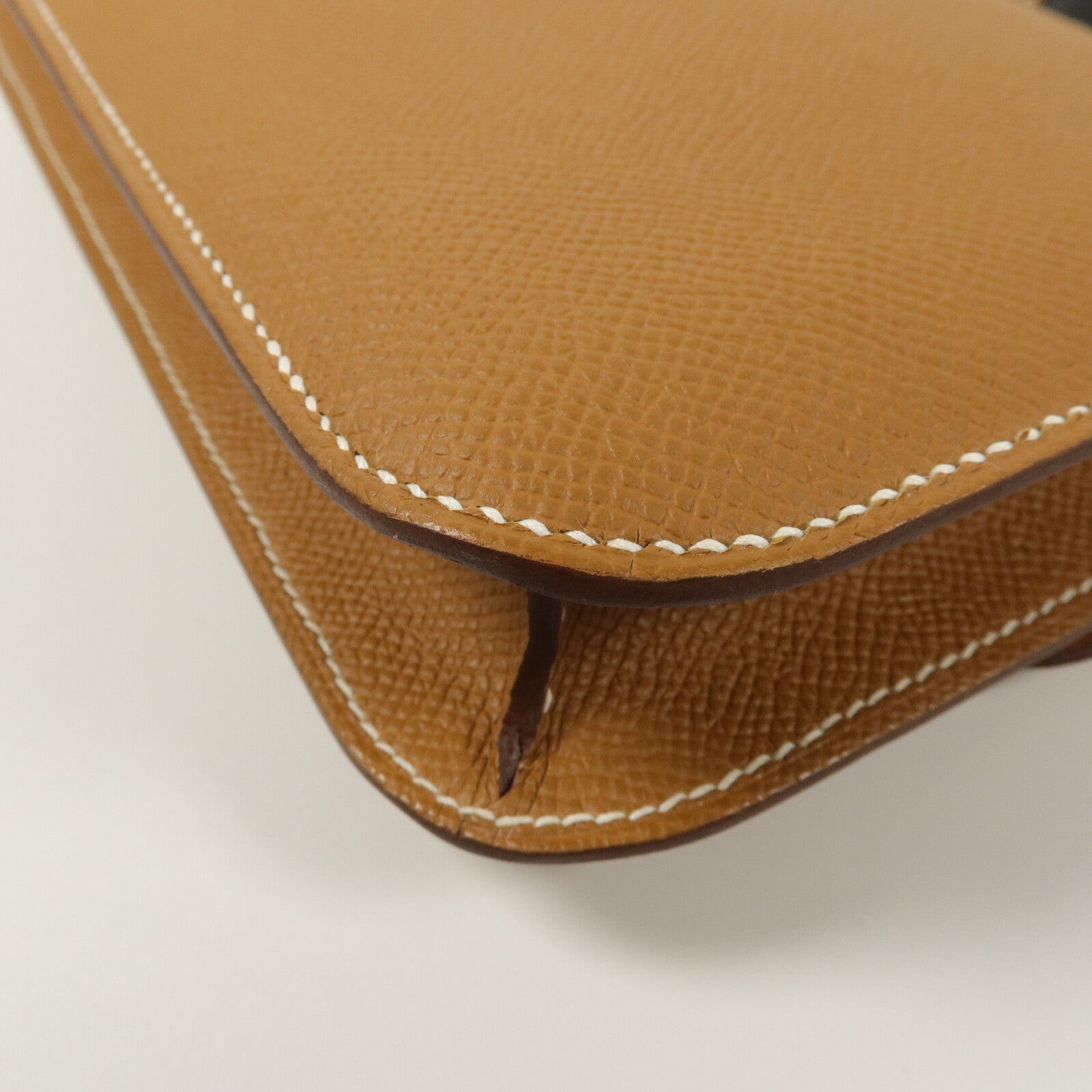 HERMES Epsom皮革Constance Elan肩背袋Gold