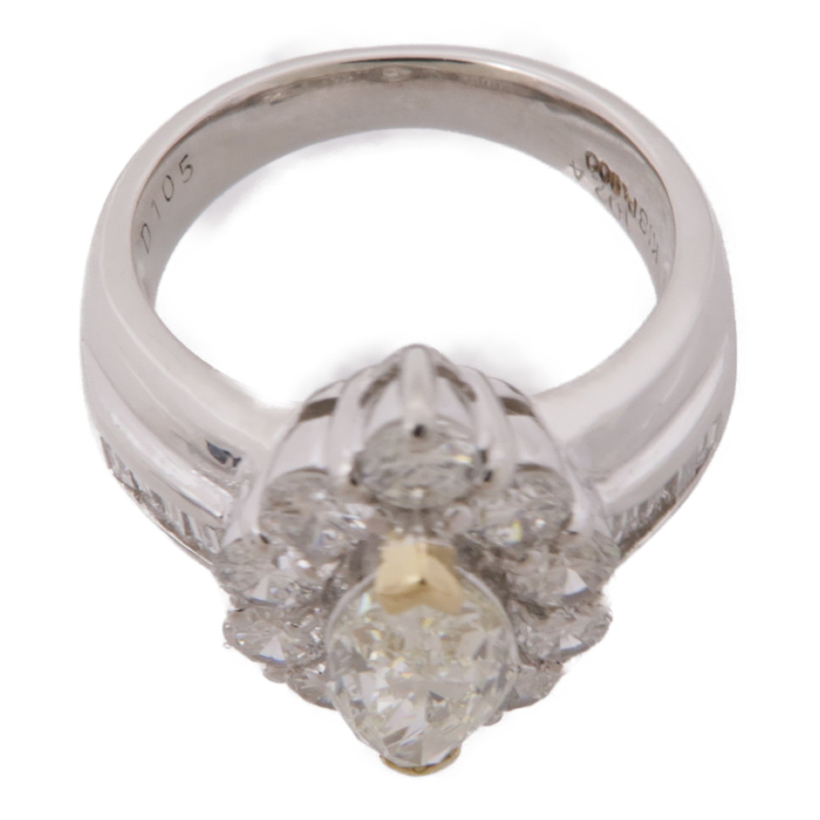 JEWELRY【激減優惠】 PT900鉑金/18K白金鑽石Diamond Ring戒指US#4.25