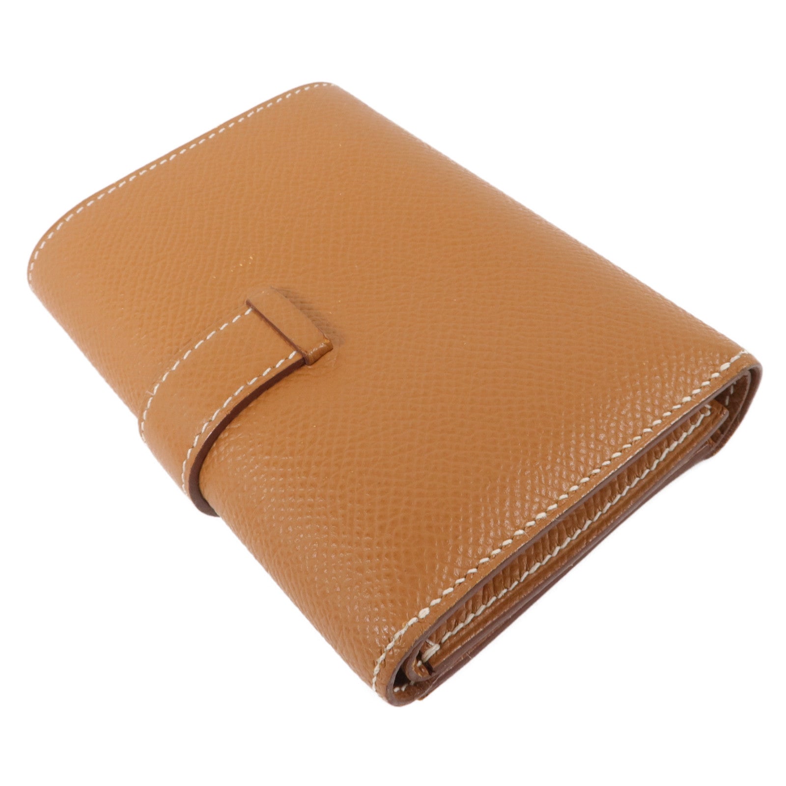 HERMES Epsom皮革Bearn Wallet錢包Gold