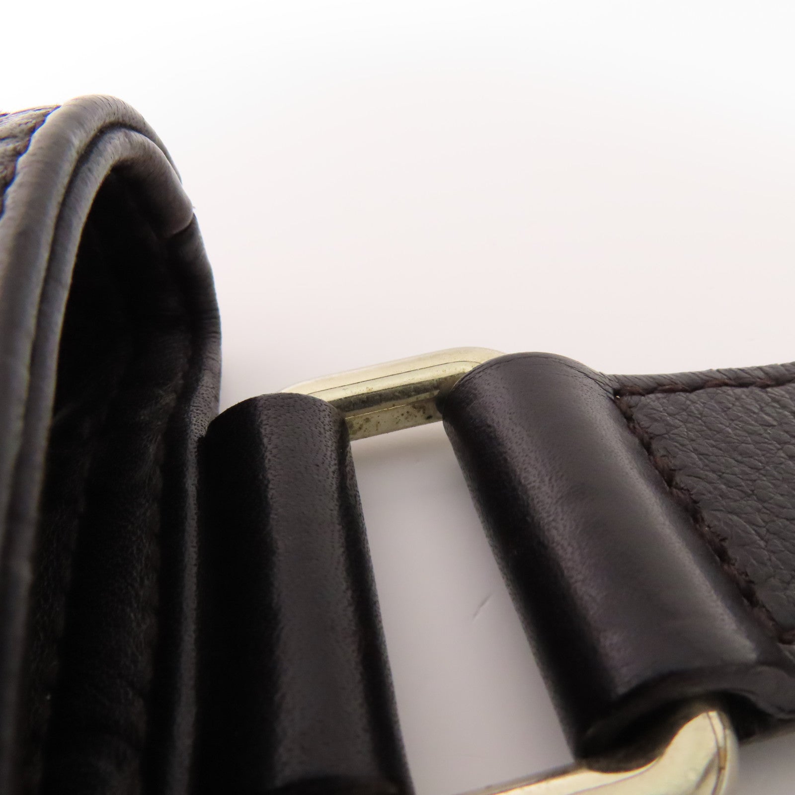 GUCCI 牛皮皮革Shoulder Bag銀扣肩背袋