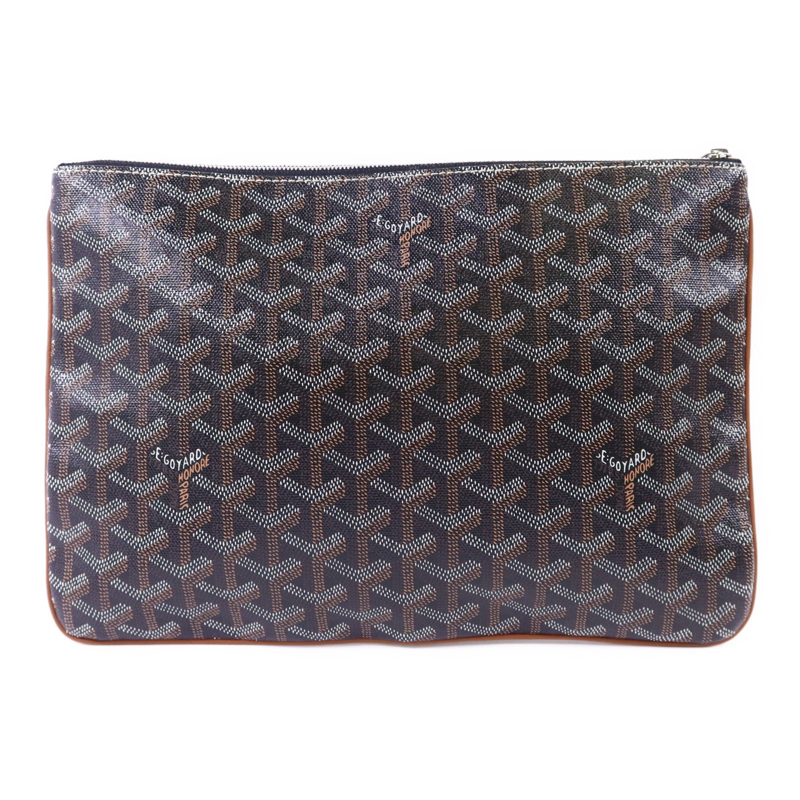 GOYARD 塗層帆布Pouch銀扣手拿包