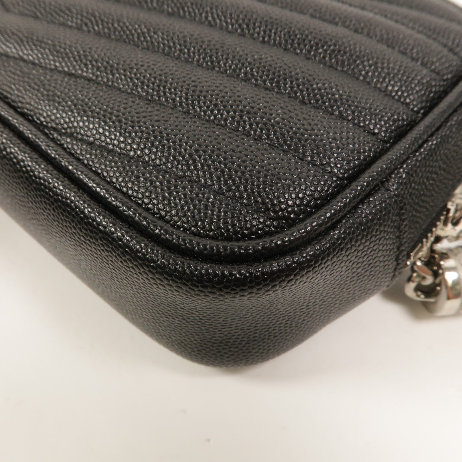 SAINT LAURENT 牛皮皮革Lou Mini鏈帶肩背袋