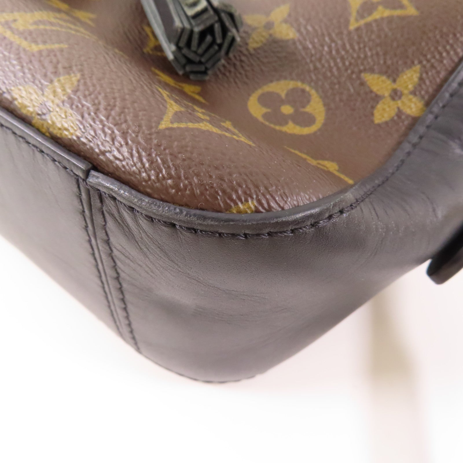 LOUIS VUITTON LV GHW Saintonge Shoulder Bag M43555 Monogram Brown/Black