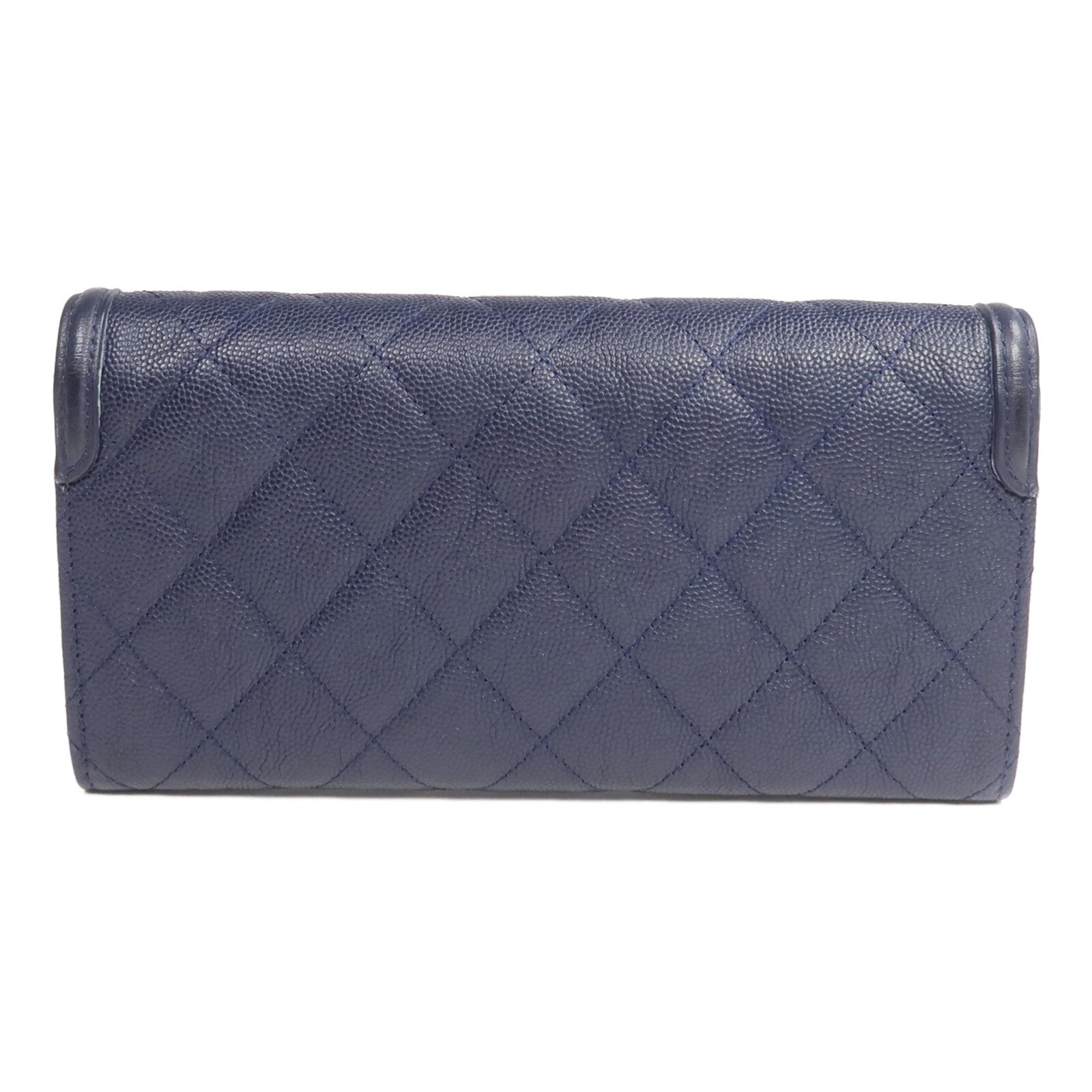 CHANEL 牛皮皮革Long Wallet金扣長錢包