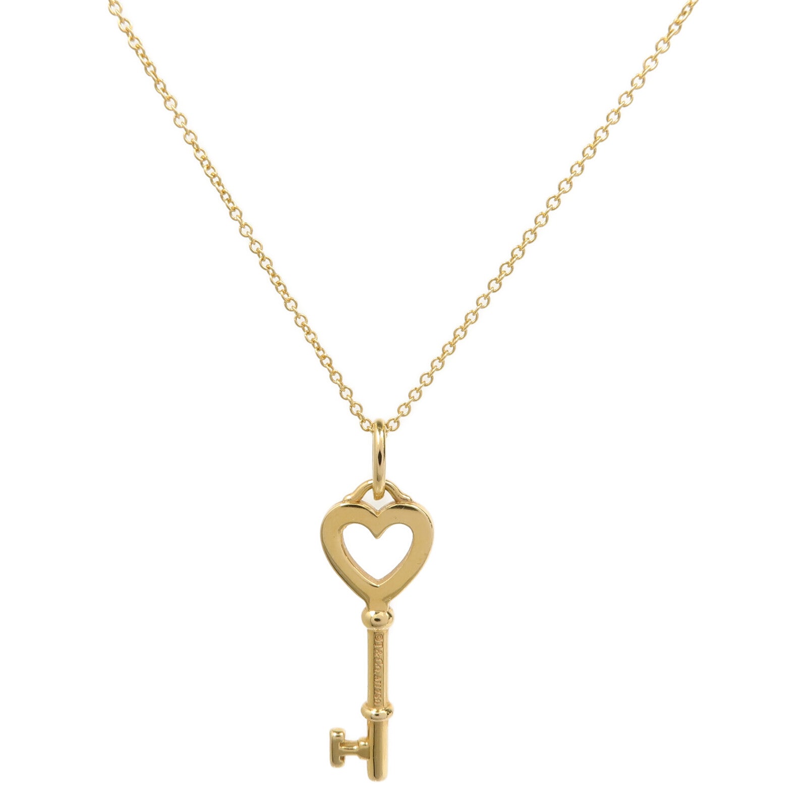 TIFFANY＆CO 18K黃金Gold Heart Key項鍊