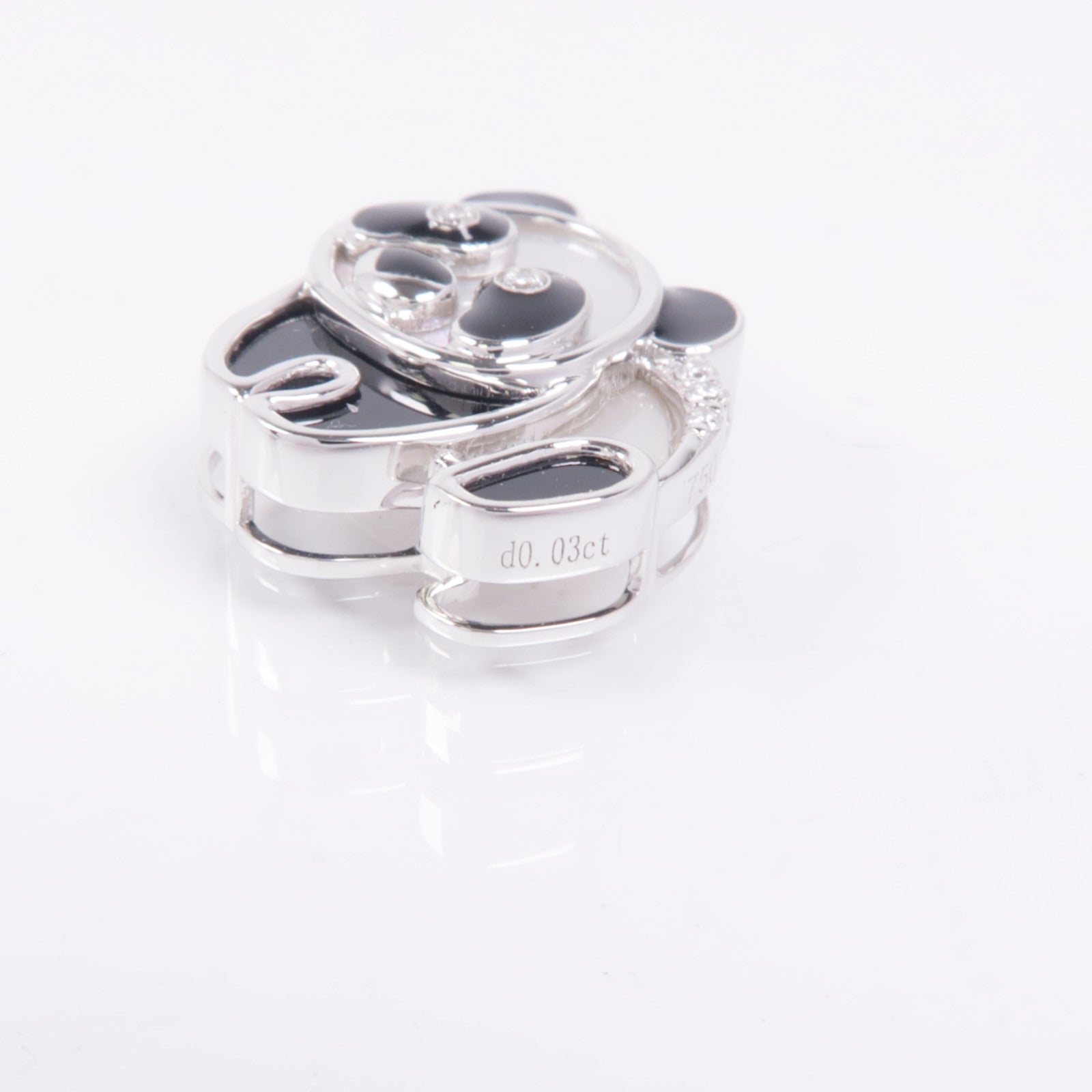 JEWELRY 18K白金/珍珠母貝Diamond Pendant Top鑽石吊墜