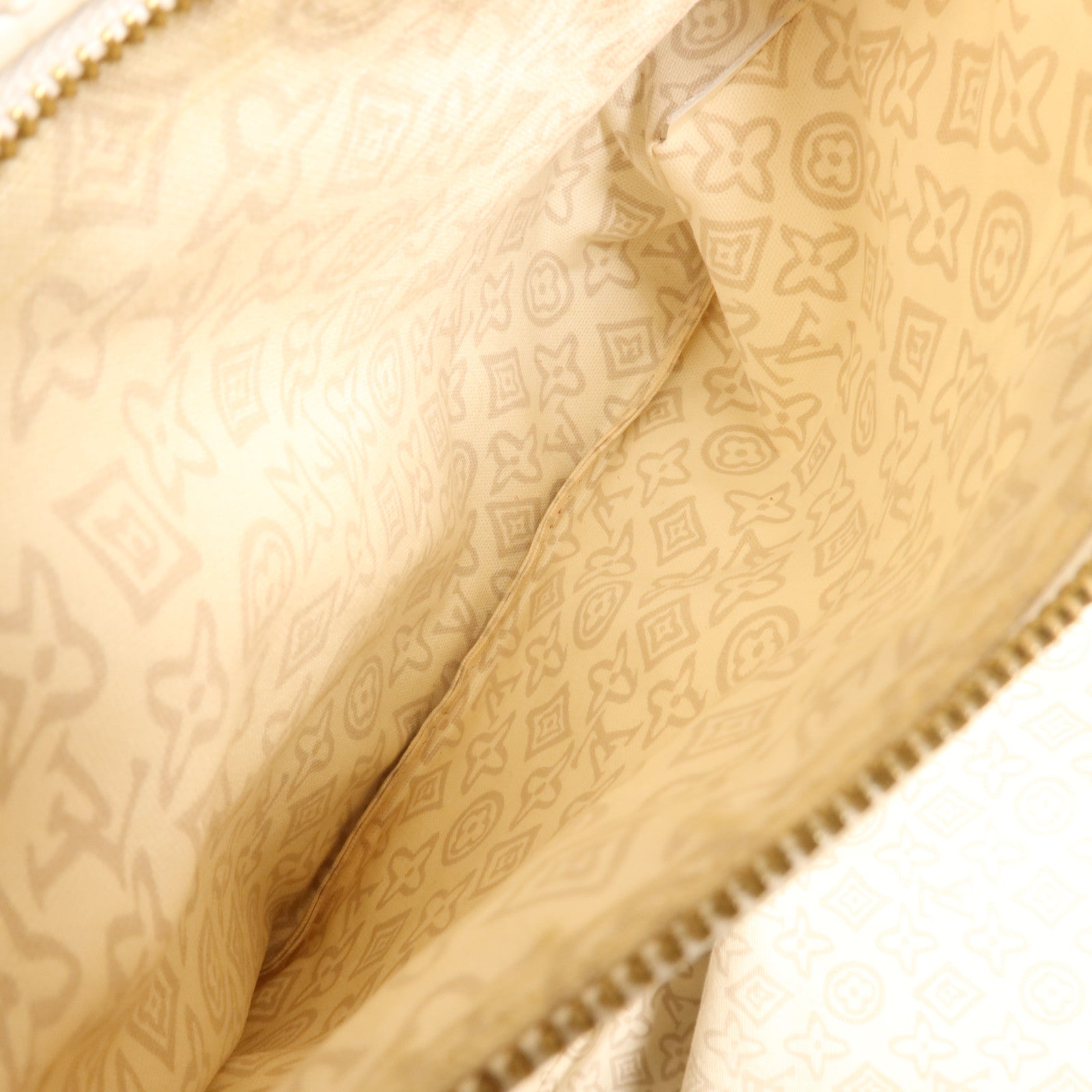 LOUIS VUITTON 帆布Tahitienne GM金扣肩背袋