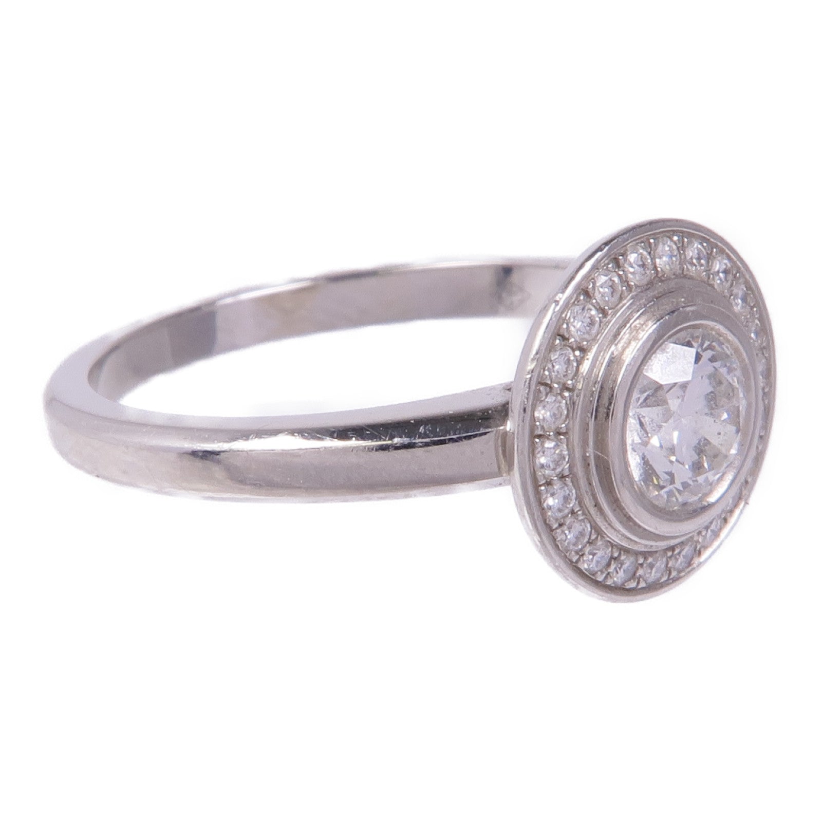 CARTIER 【激減優惠】PT950鉑金D'Amour Diamond Ring Engagement鑽石戒指Cartier#50/US#5.25