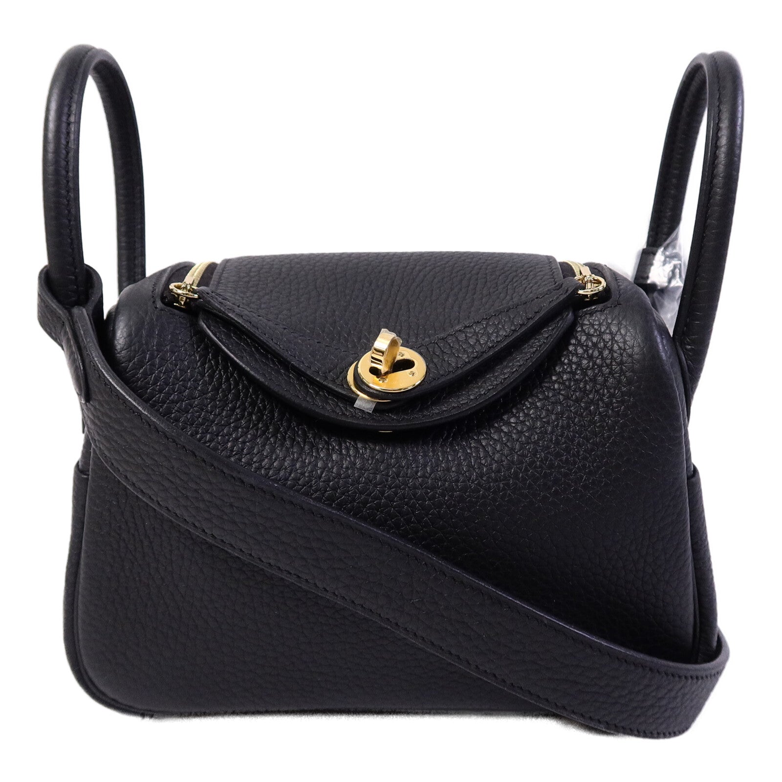 HERMES Clemence皮革Mini LindyII肩背袋