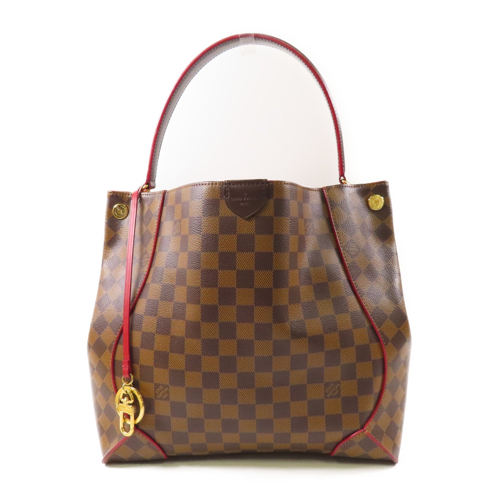LOUIS VUITTON 【激減優惠】Damier Caissa Hobo金扣手挽袋