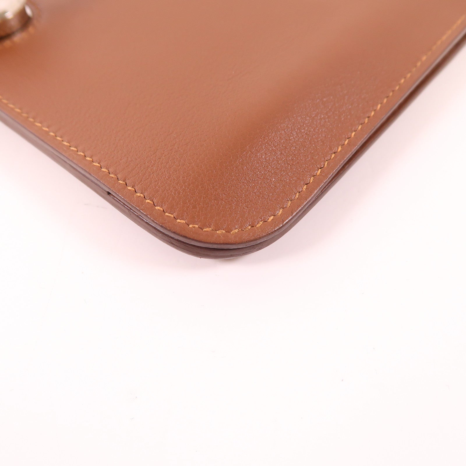 HERMES Swift皮革Dogon GM銀扣長錢包Gold