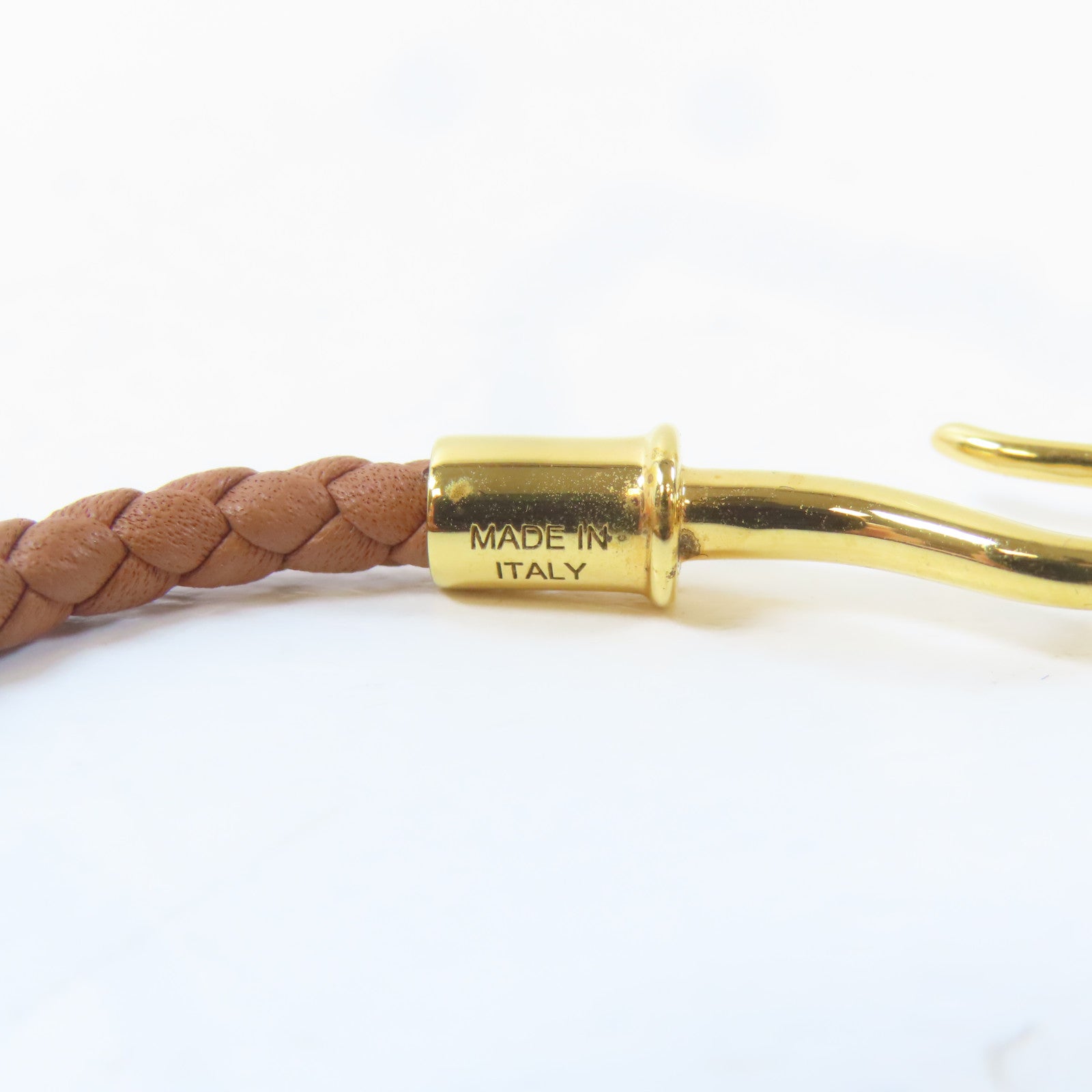 HERMES 皮革Jumbo H Bracelet金扣手鐲Gold/金色/經典駝色#14.5cm