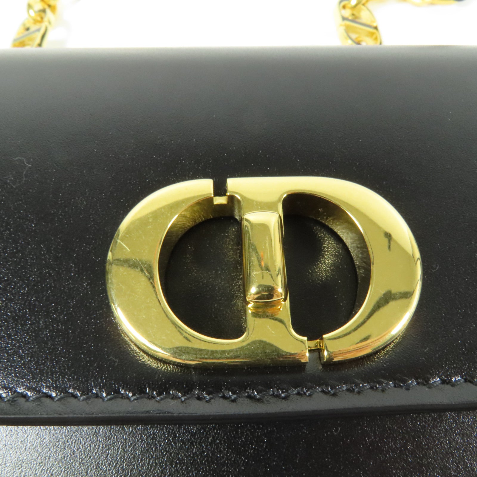 Dior 牛皮皮革Small 30 Montaigue Avenut Bag金扣肩背袋