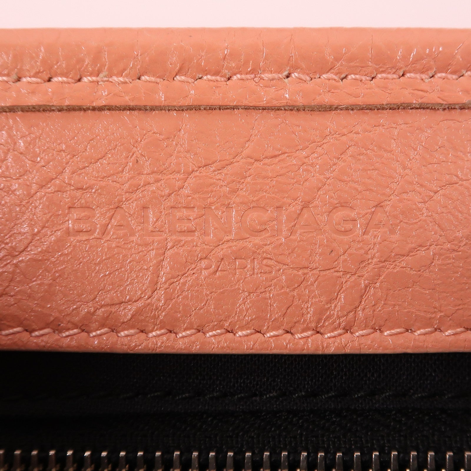BALENCIAGA 牛皮皮革2 Way Shoulder銀扣手挽肩背兩用袋