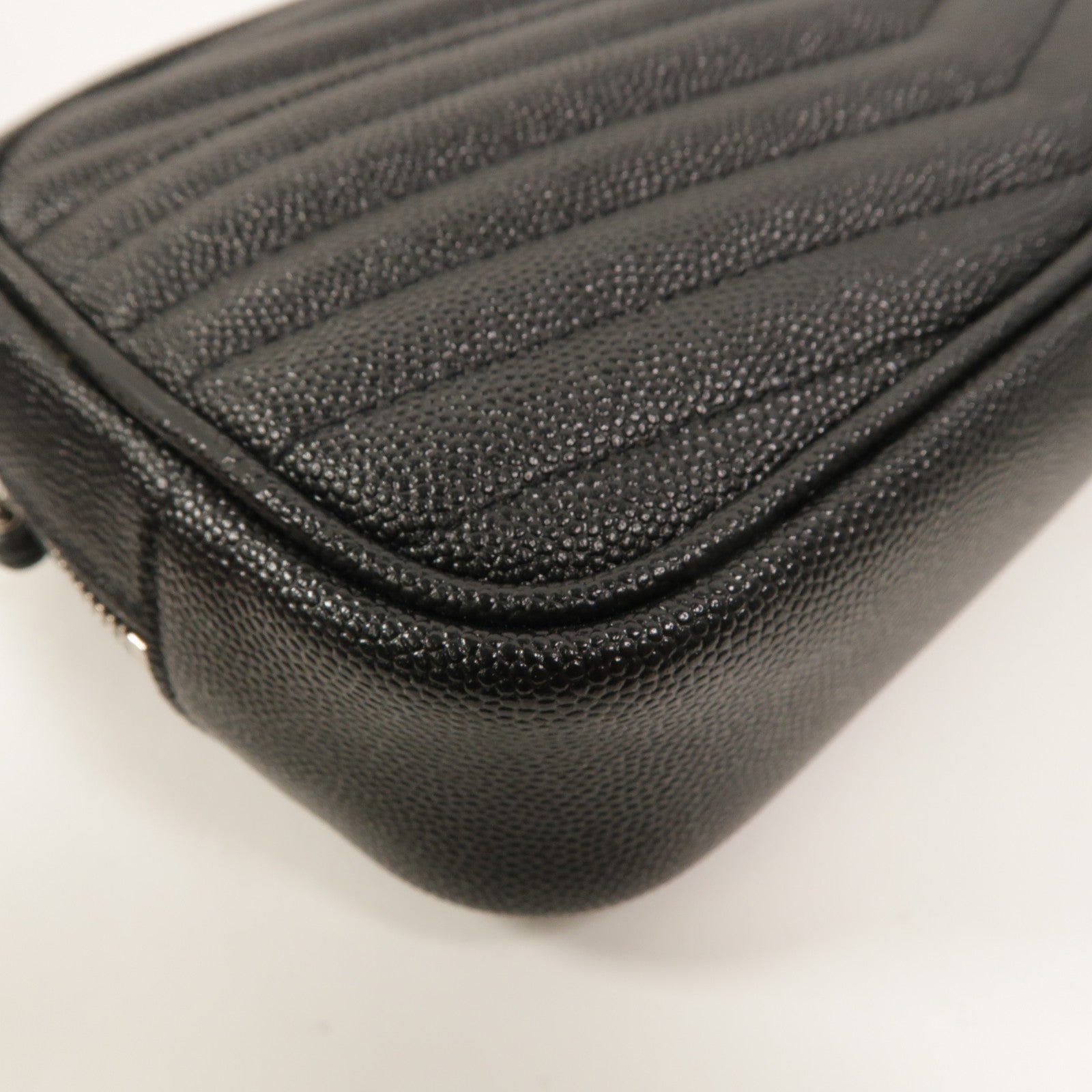 SAINT LAURENT 牛皮皮革Lou Mini鏈帶肩背袋