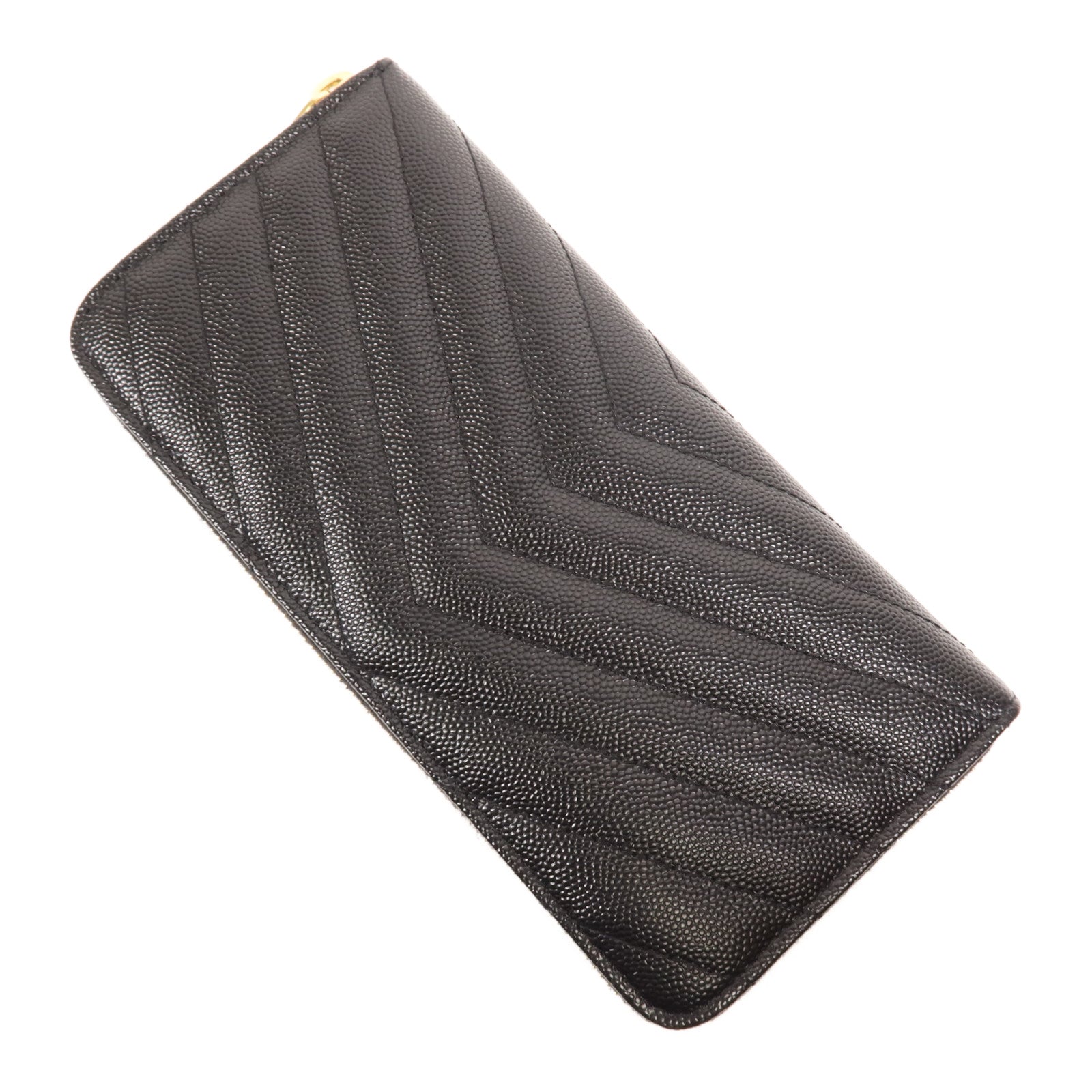 SAINT LAURENT 牛皮皮革Long Wallet金扣長錢包