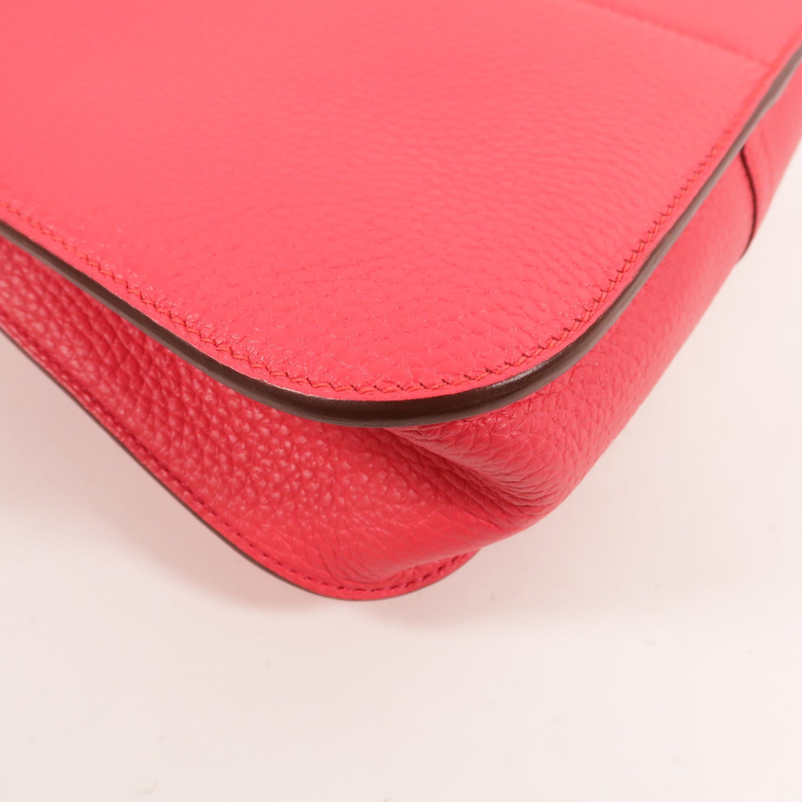 HERMES Clemence皮革Halzan 25手挽肩背兩用袋Rose Extreme