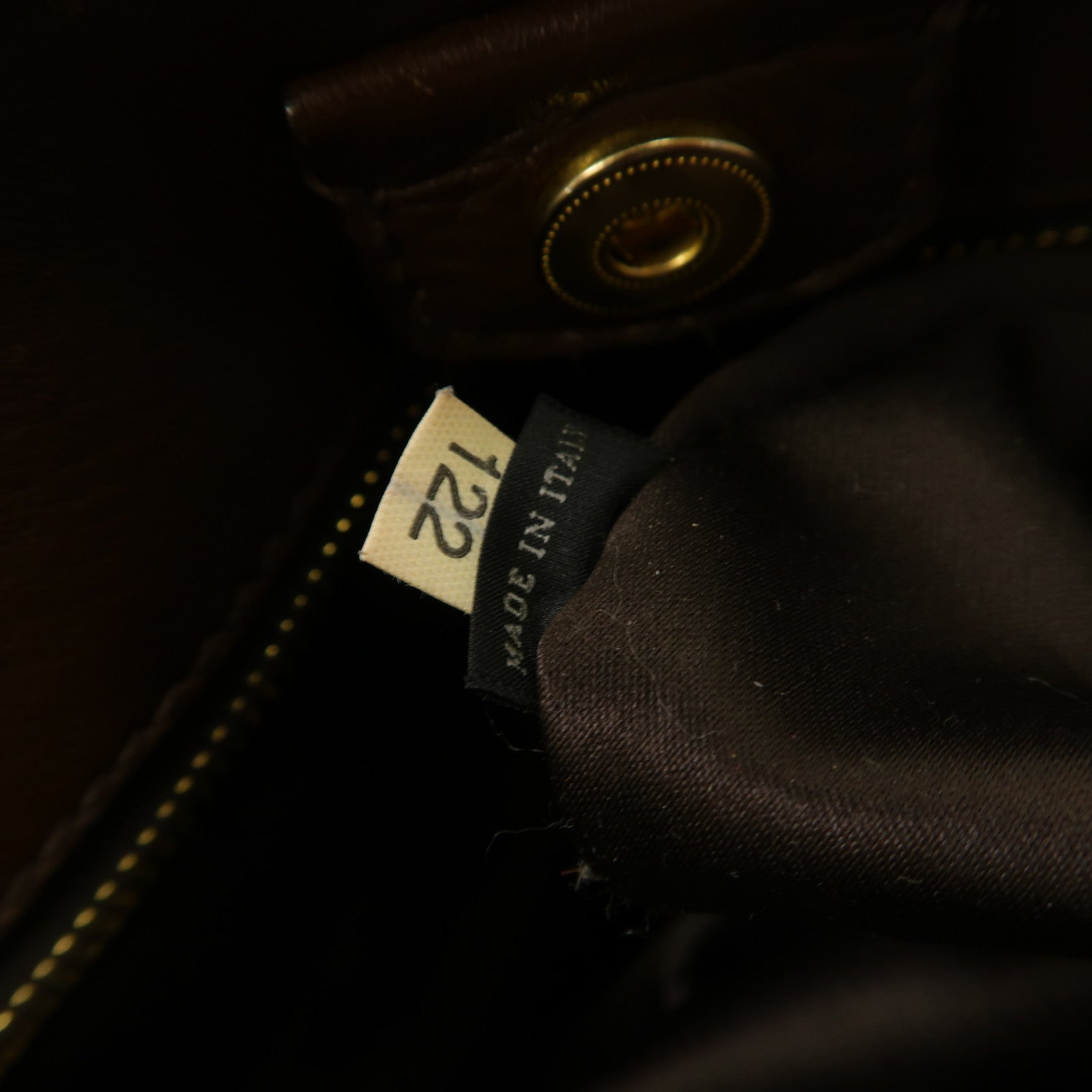 Miu Miu 牛皮皮革2way Shoulder Bag金扣手挽肩背兩用袋啡色