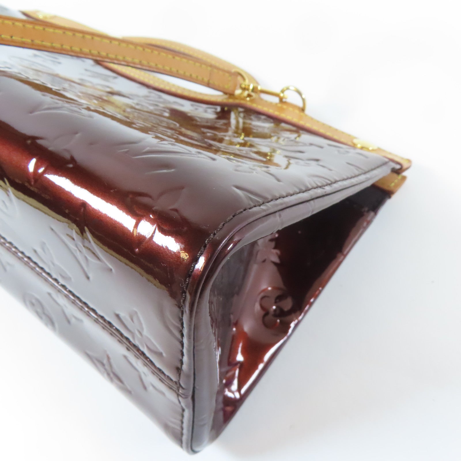 LOUIS VUITTON Vernis Roxbury Drive Violeta金扣手挽肩背兩用袋紅色