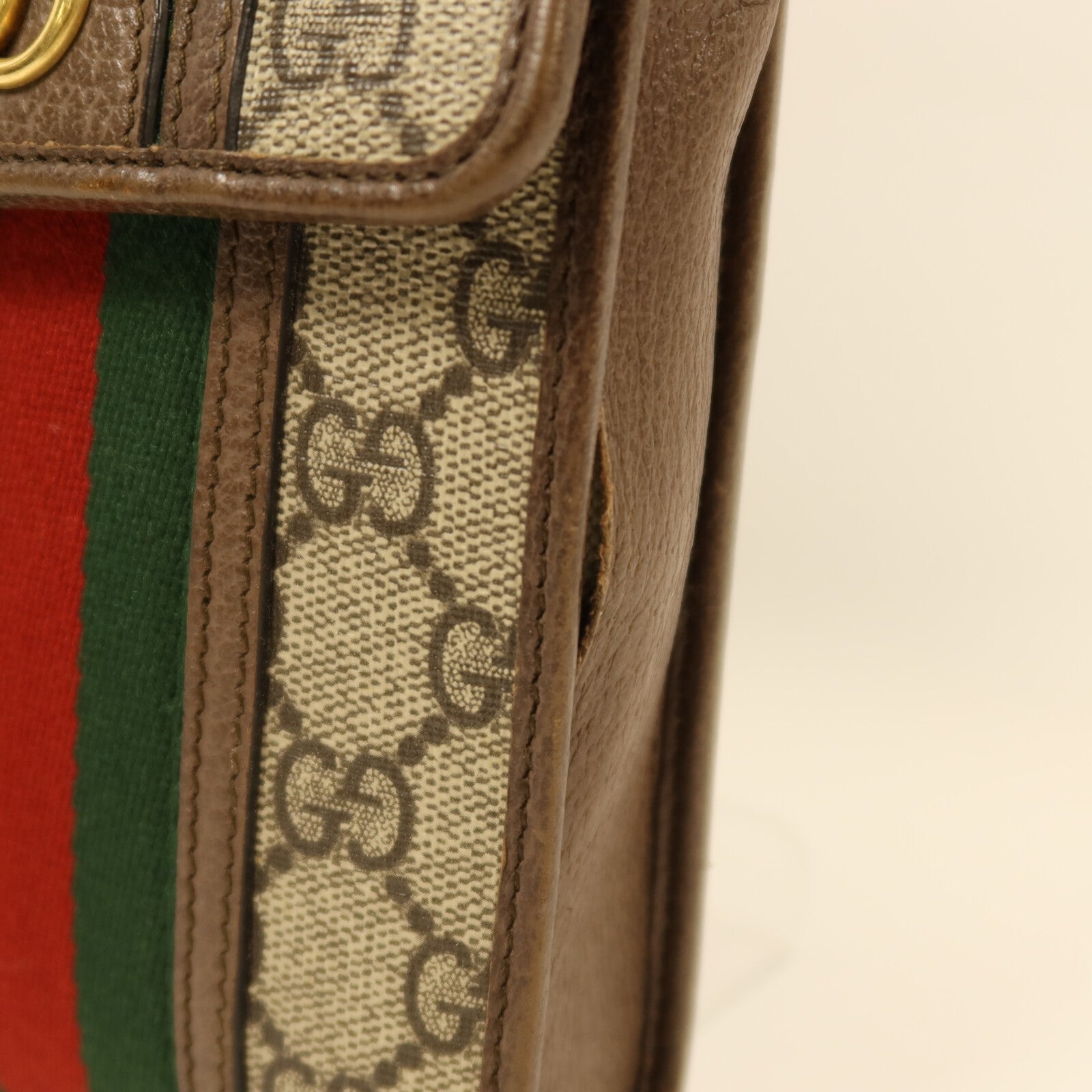 GUCCI 塗層帆布Ophidia金扣肩背袋