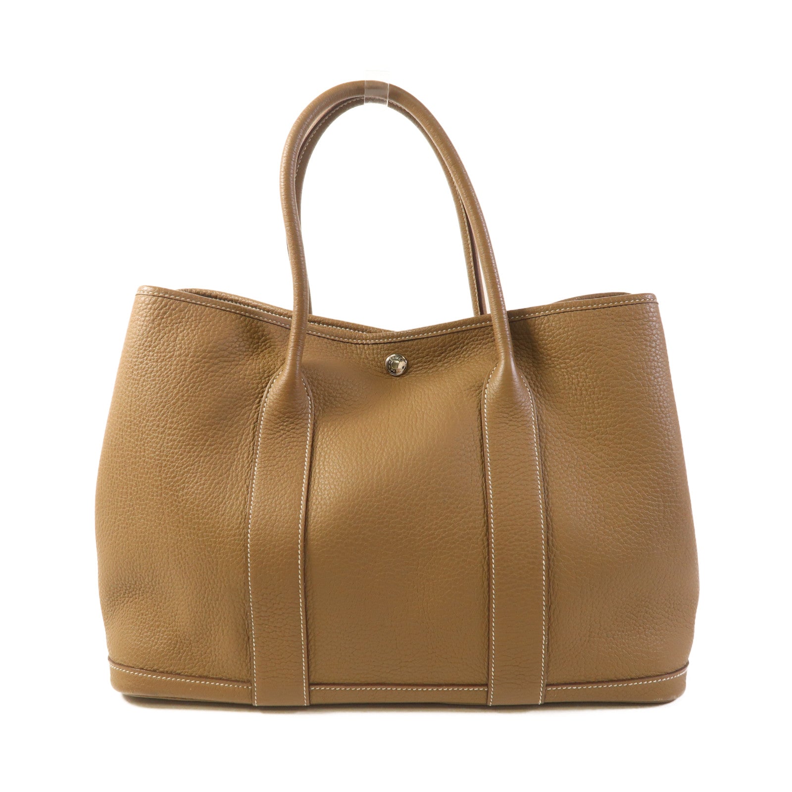 HERMES PHW Garden Party PM Tote Bag Negonda Etoupe