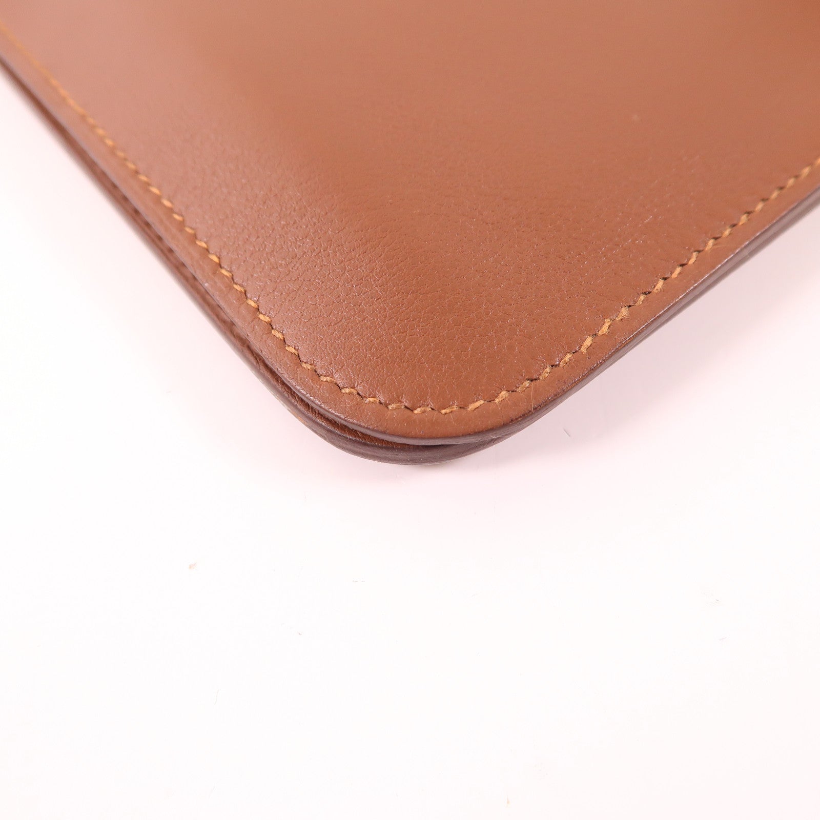 HERMES Swift皮革Dogon GM銀扣長錢包Gold