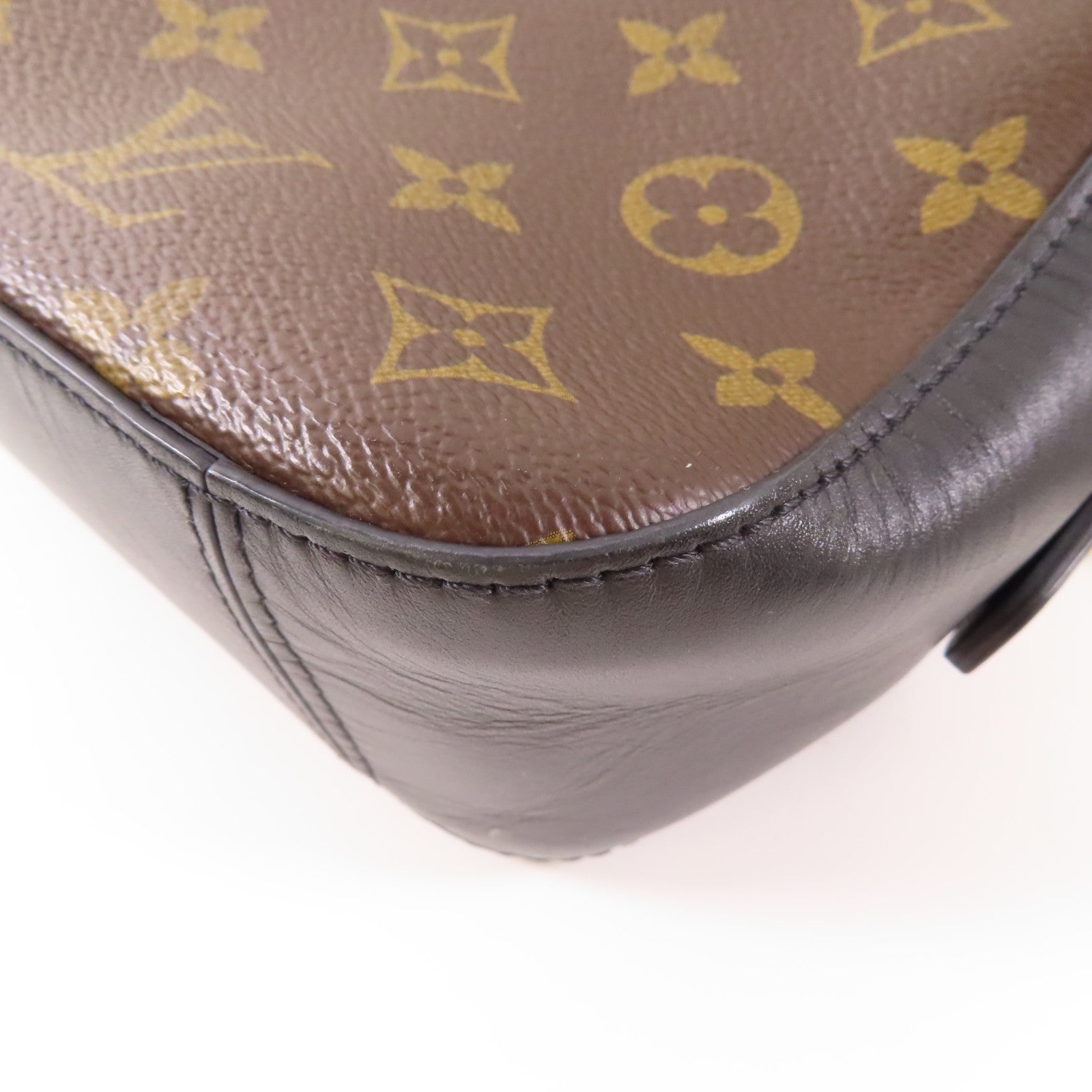 LOUIS VUITTON LV GHW Saintonge Shoulder Bag M43555 Monogram Brown/Black