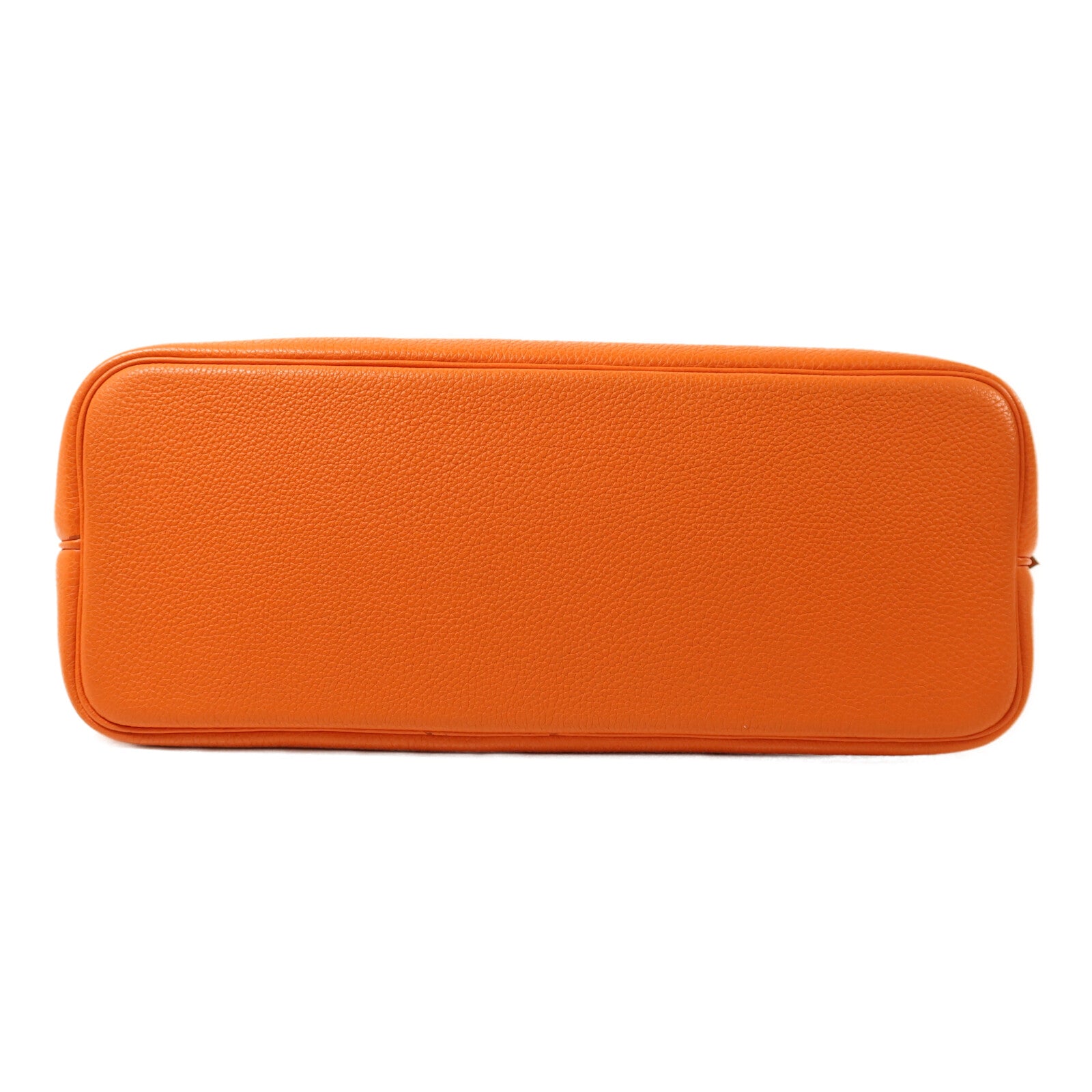 HERMES Clemence皮革Bolide 1923金扣手挽袋Orange