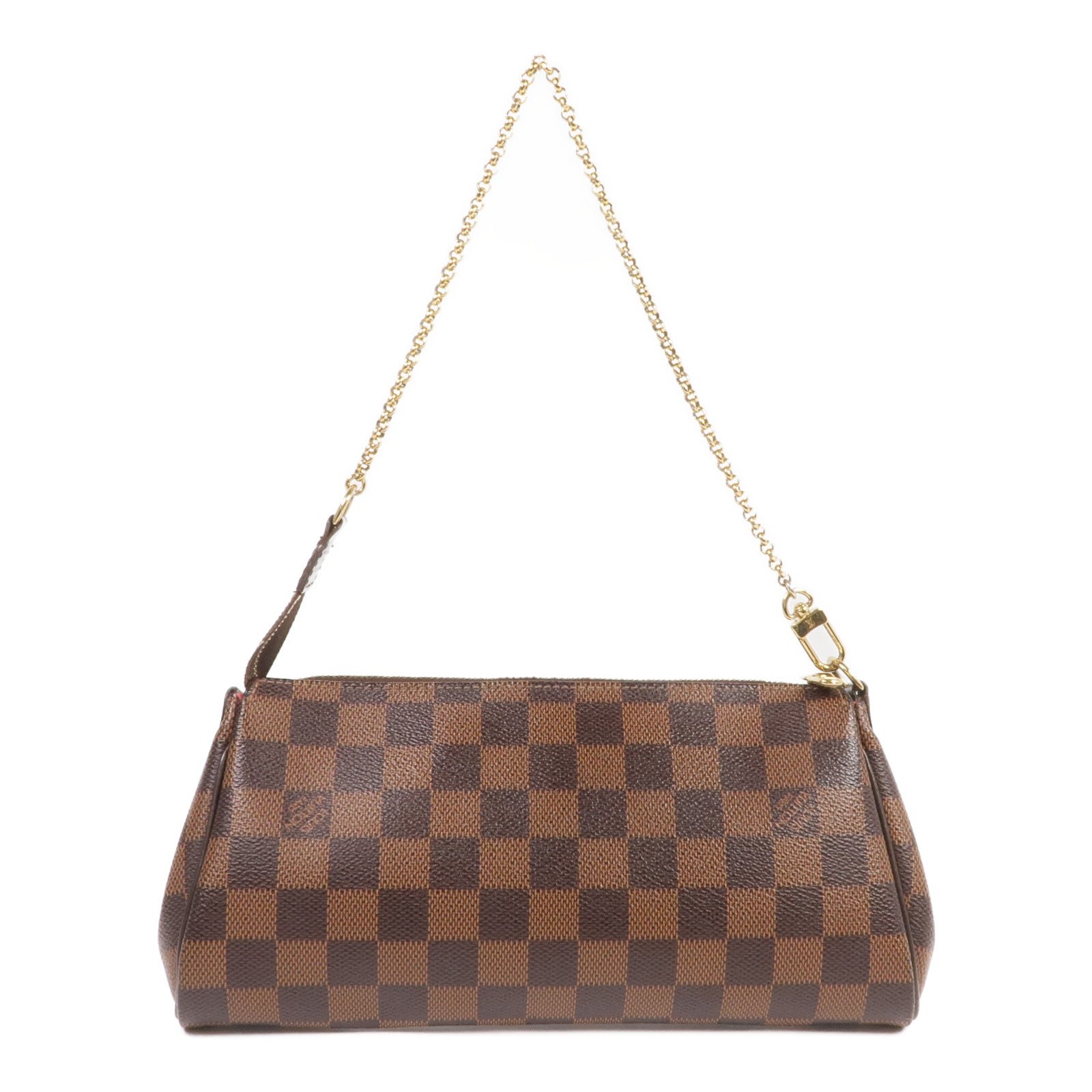 LOUIS VUITTON Damier Eva金扣手挽肩背兩用袋棕色