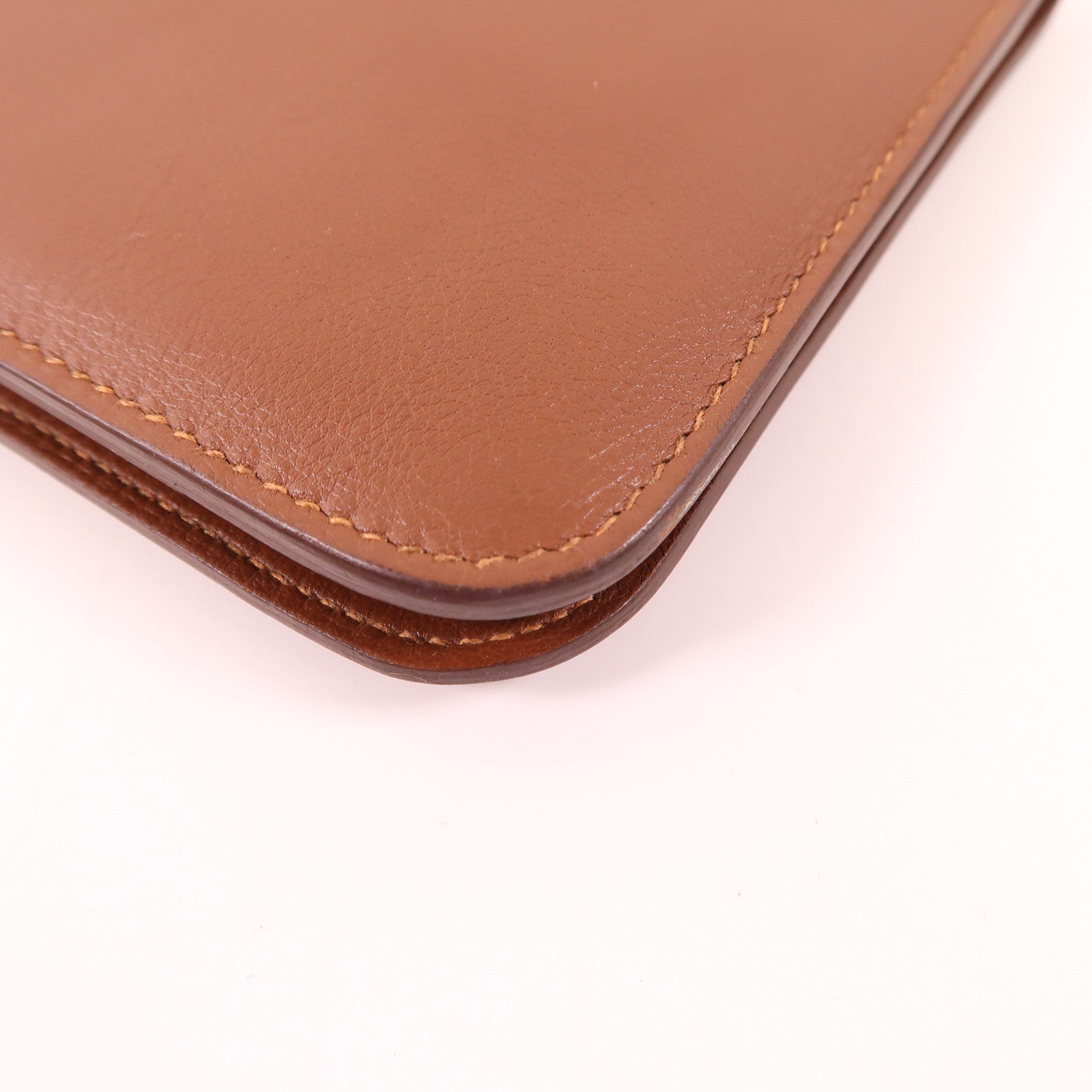 HERMES Swift皮革Dogon GM銀扣長錢包Gold