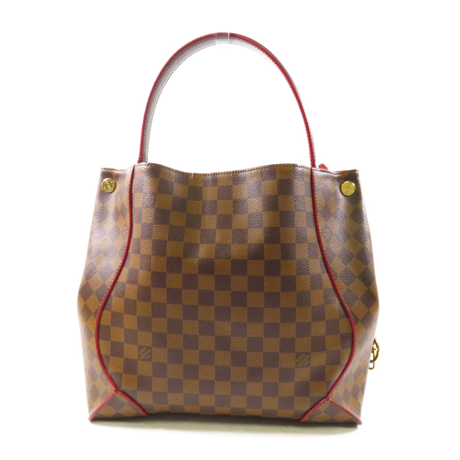 LOUIS VUITTON Damier Caissa Hobo金扣手挽袋