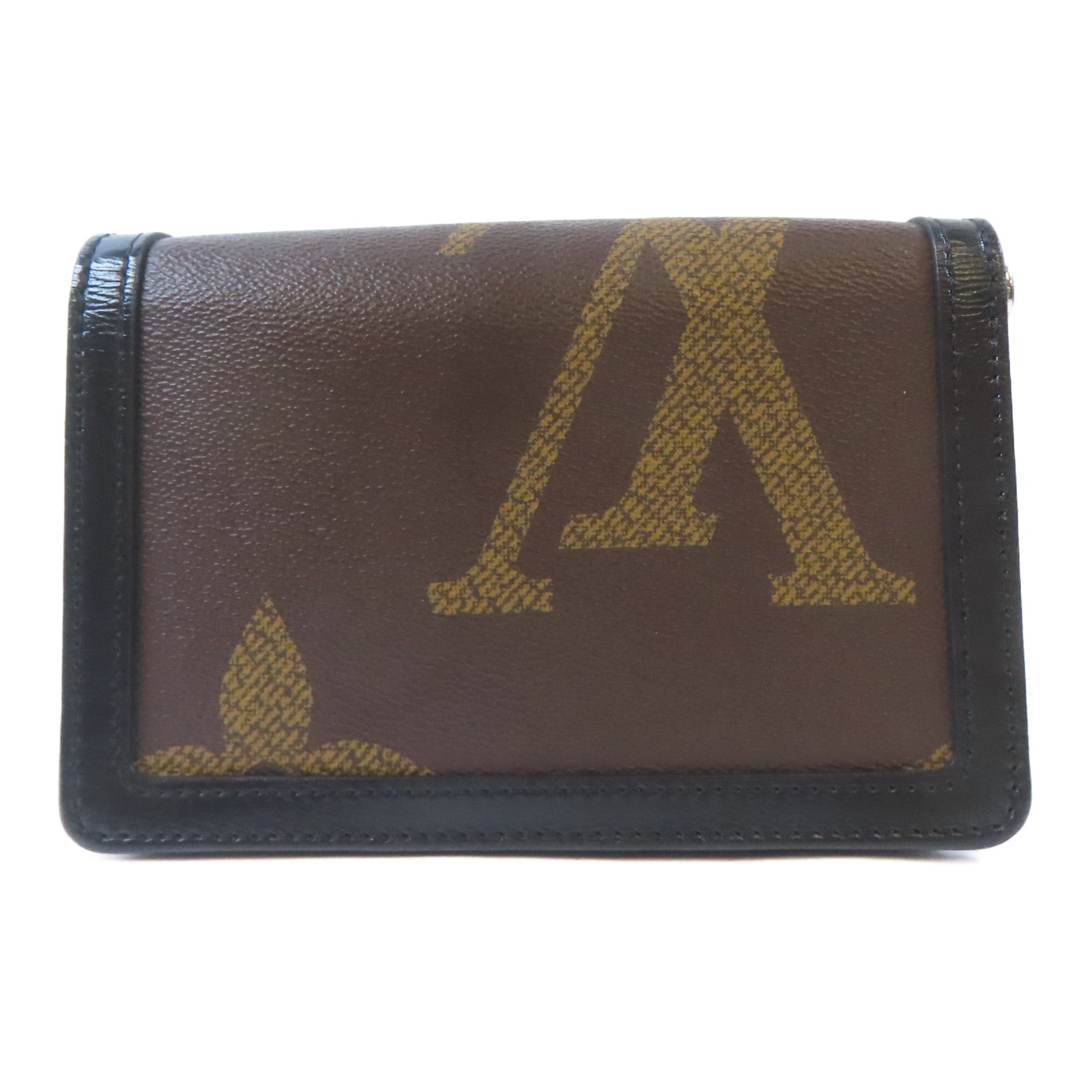 LOUIS VUITTON Monogram Giant Reverse Dauphine銀扣腰包啡色/黑色