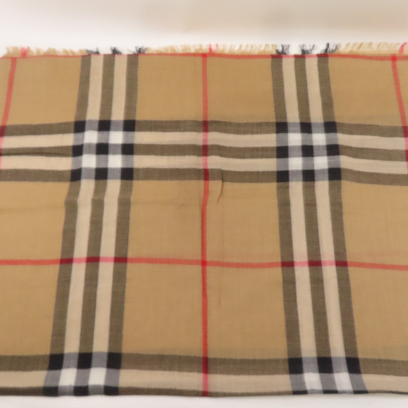 BURBERRY 羊毛/絲質Scarf 220x70cm圍巾米色