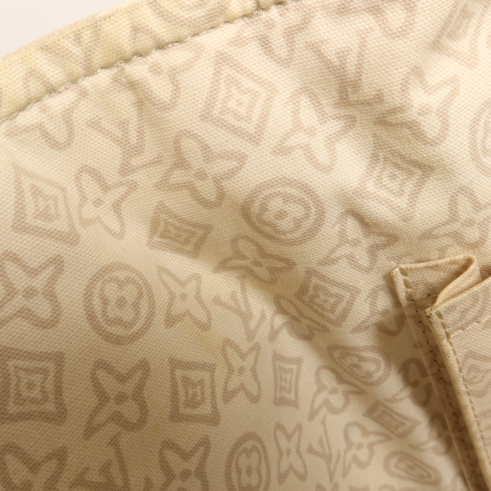 LOUIS VUITTON 帆布Tahitienne GM金扣肩背袋