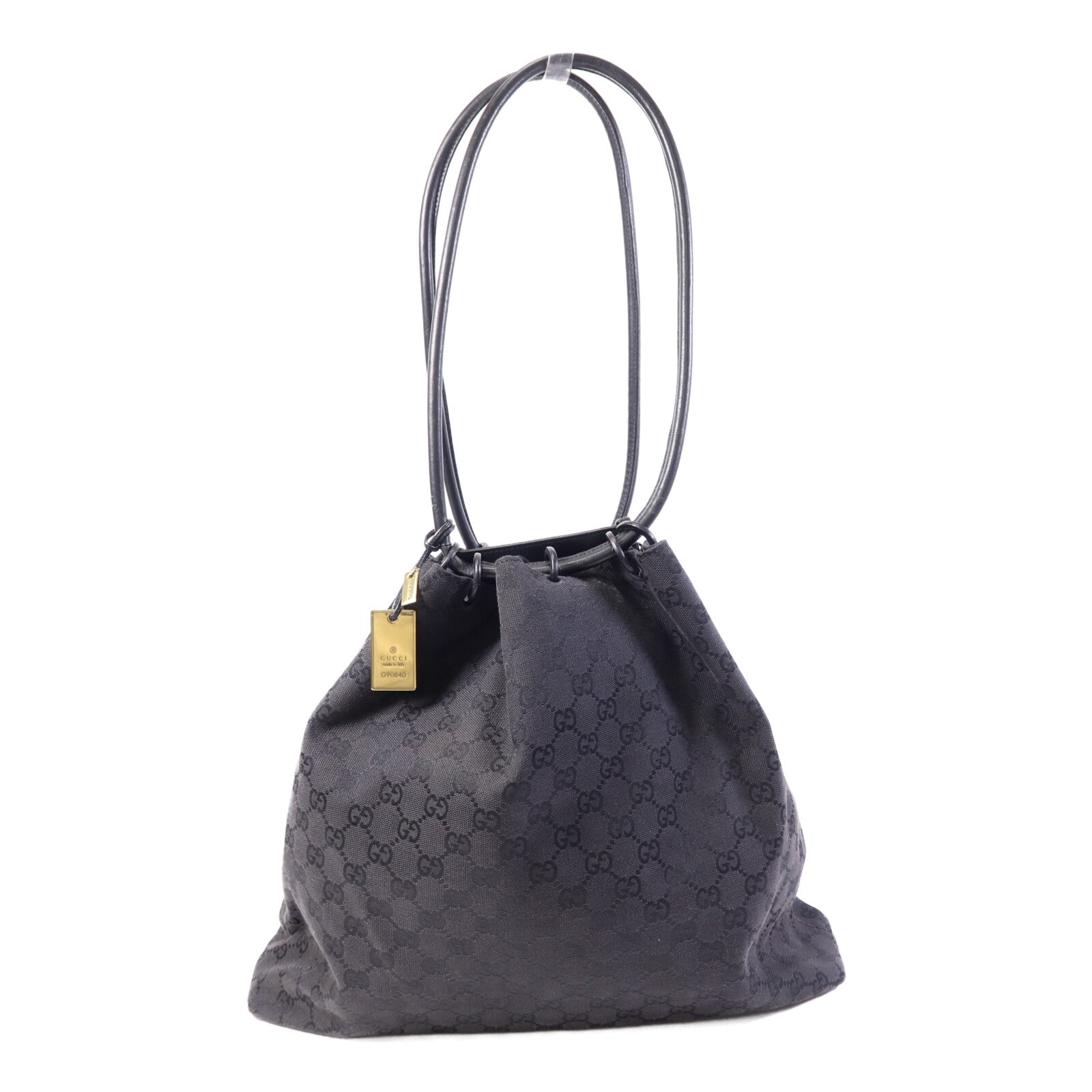 GUCCI 帆布Tote Bag金扣手挽袋