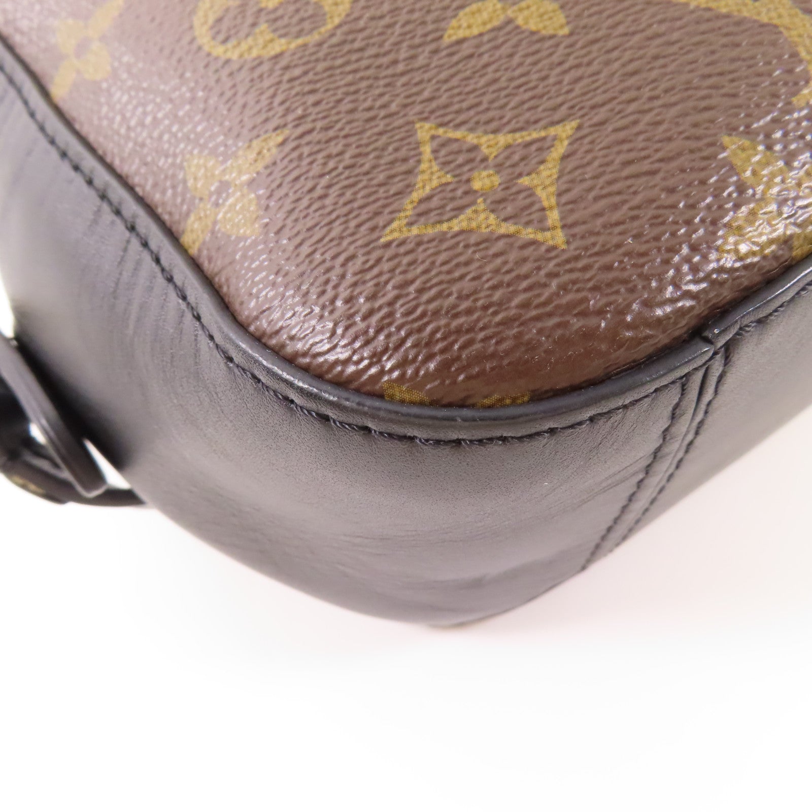 LOUIS VUITTON LV GHW Saintonge Shoulder Bag M43555 Monogram Brown/Black