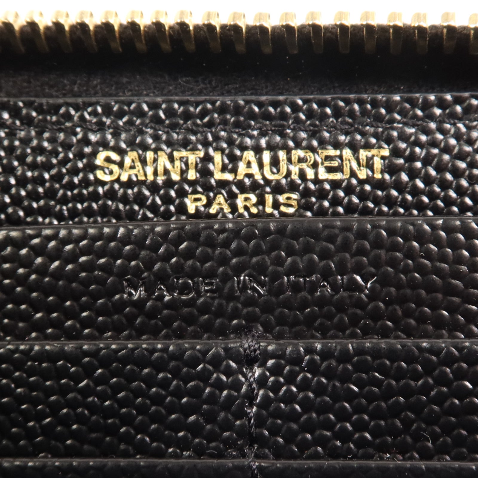 SAINT LAURENT 牛皮皮革Long Wallet金扣長錢包