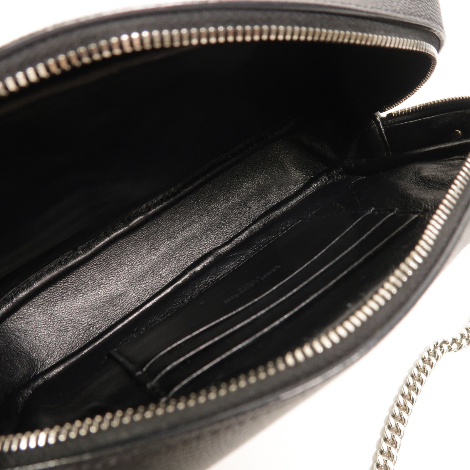 SAINT LAURENT 牛皮皮革Lou Mini鏈帶肩背袋