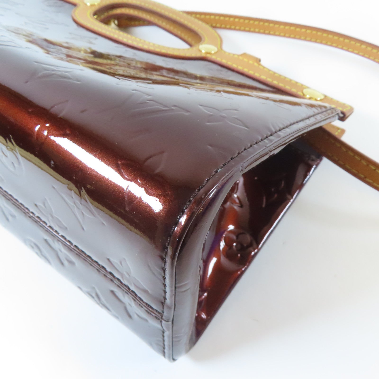LOUIS VUITTON Vernis Roxbury Drive Violeta金扣手挽肩背兩用袋紅色