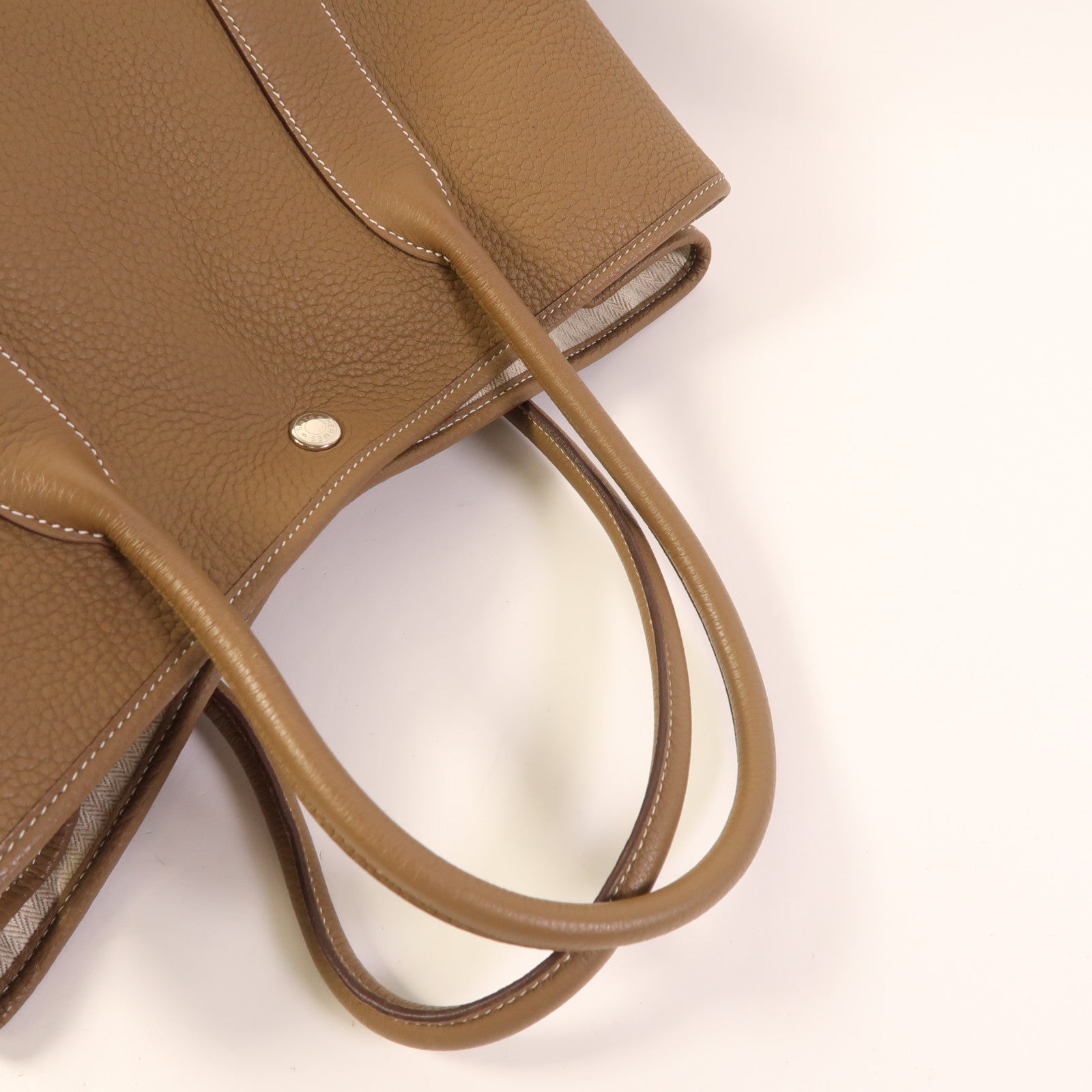 HERMES PHW Garden Party PM Tote Bag Negonda Etoupe