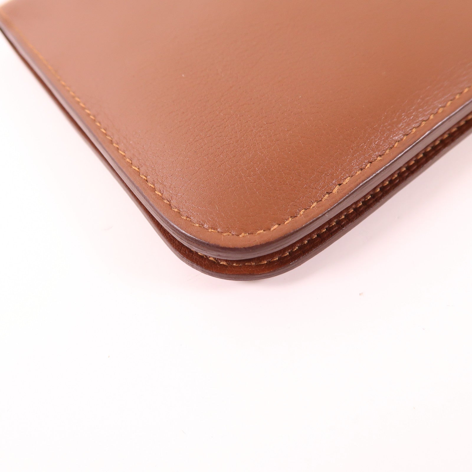 HERMES Swift皮革Dogon GM銀扣長錢包Gold