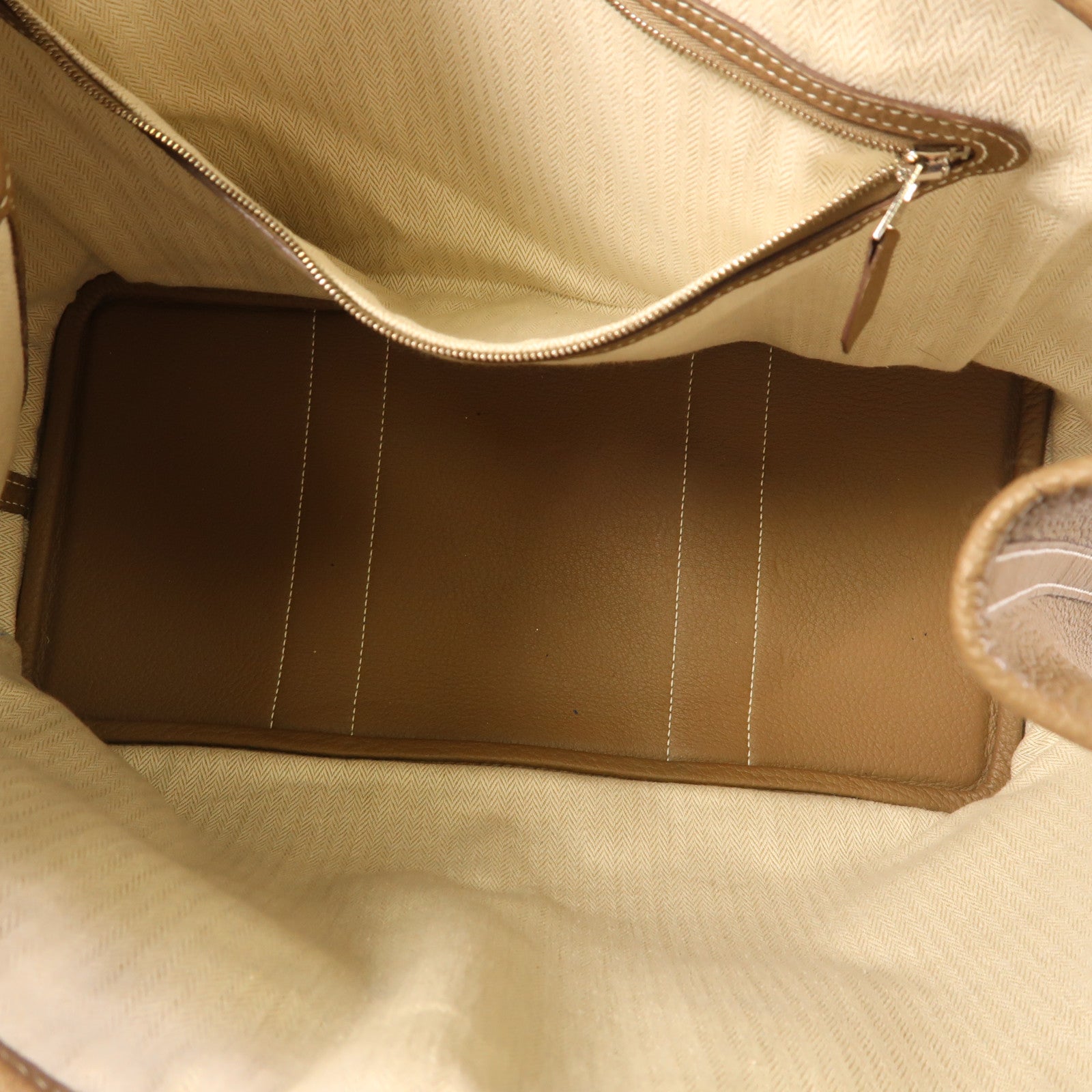 HERMES PHW Garden Party PM Tote Bag Negonda Etoupe