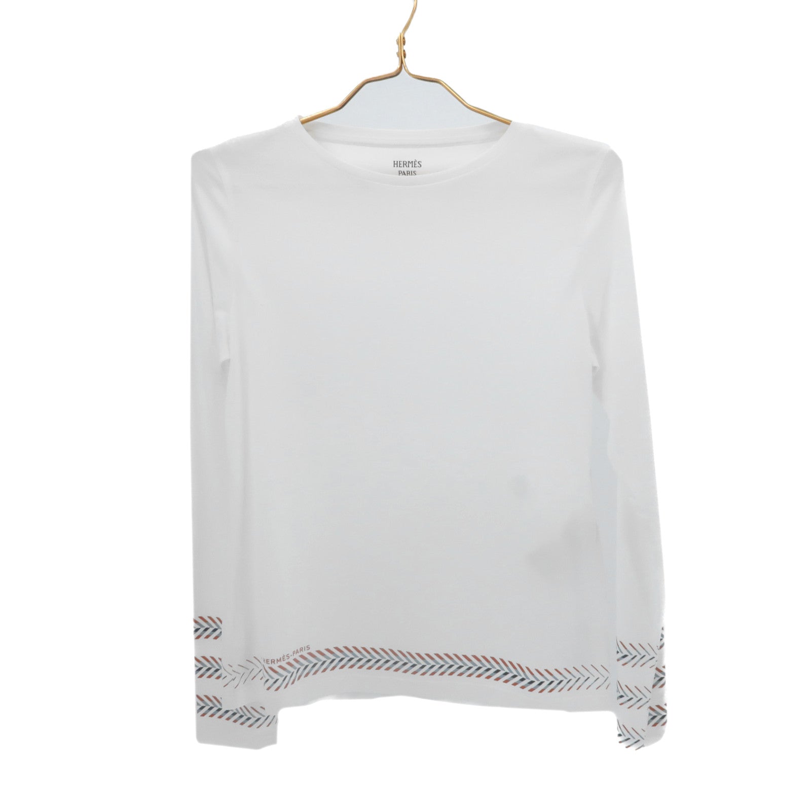 HERMES Cotton Cartouche Chevron T-Shirt上衣
