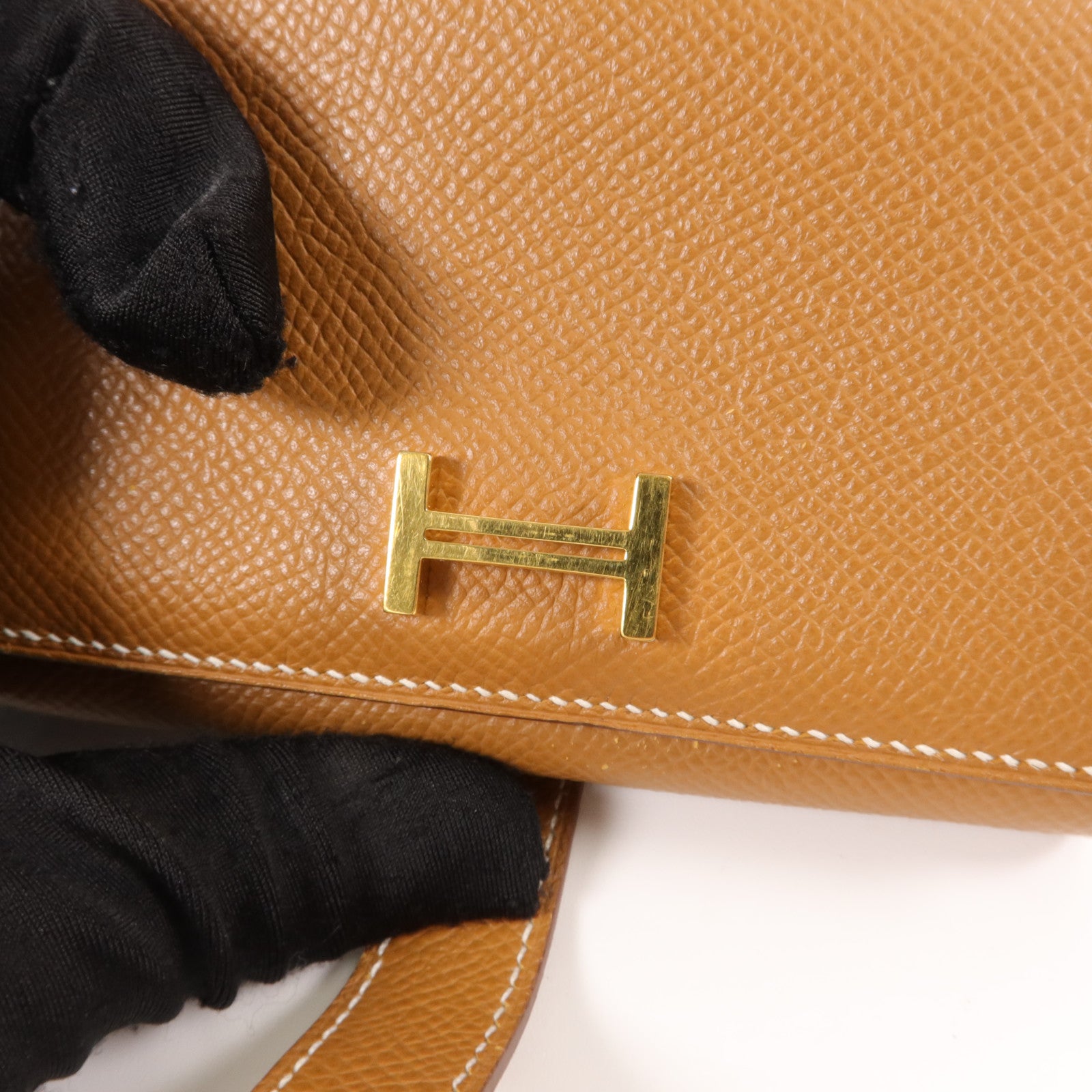 HERMES Epsom皮革Bearn Wallet錢包Gold