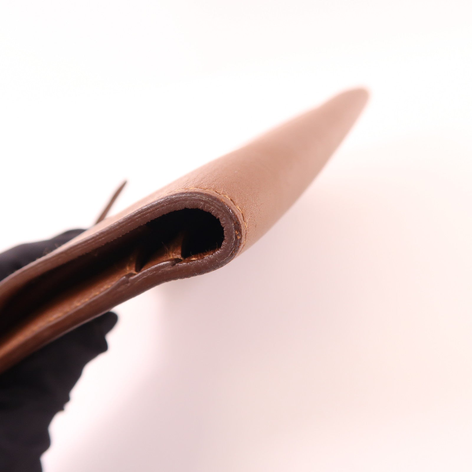 HERMES Swift皮革Dogon GM銀扣長錢包Gold