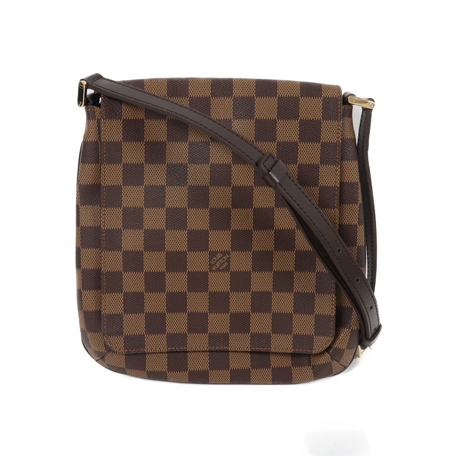 LOUIS VUITTON Damier Musette Salsa金扣肩背袋啡色