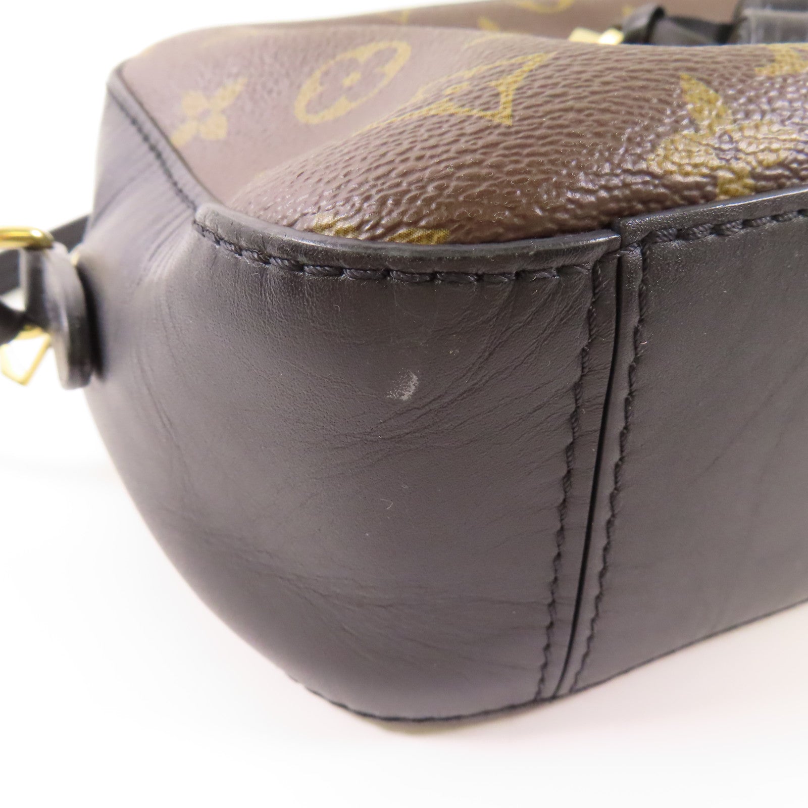 LOUIS VUITTON LV GHW Saintonge Shoulder Bag M43555 Monogram Brown/Black