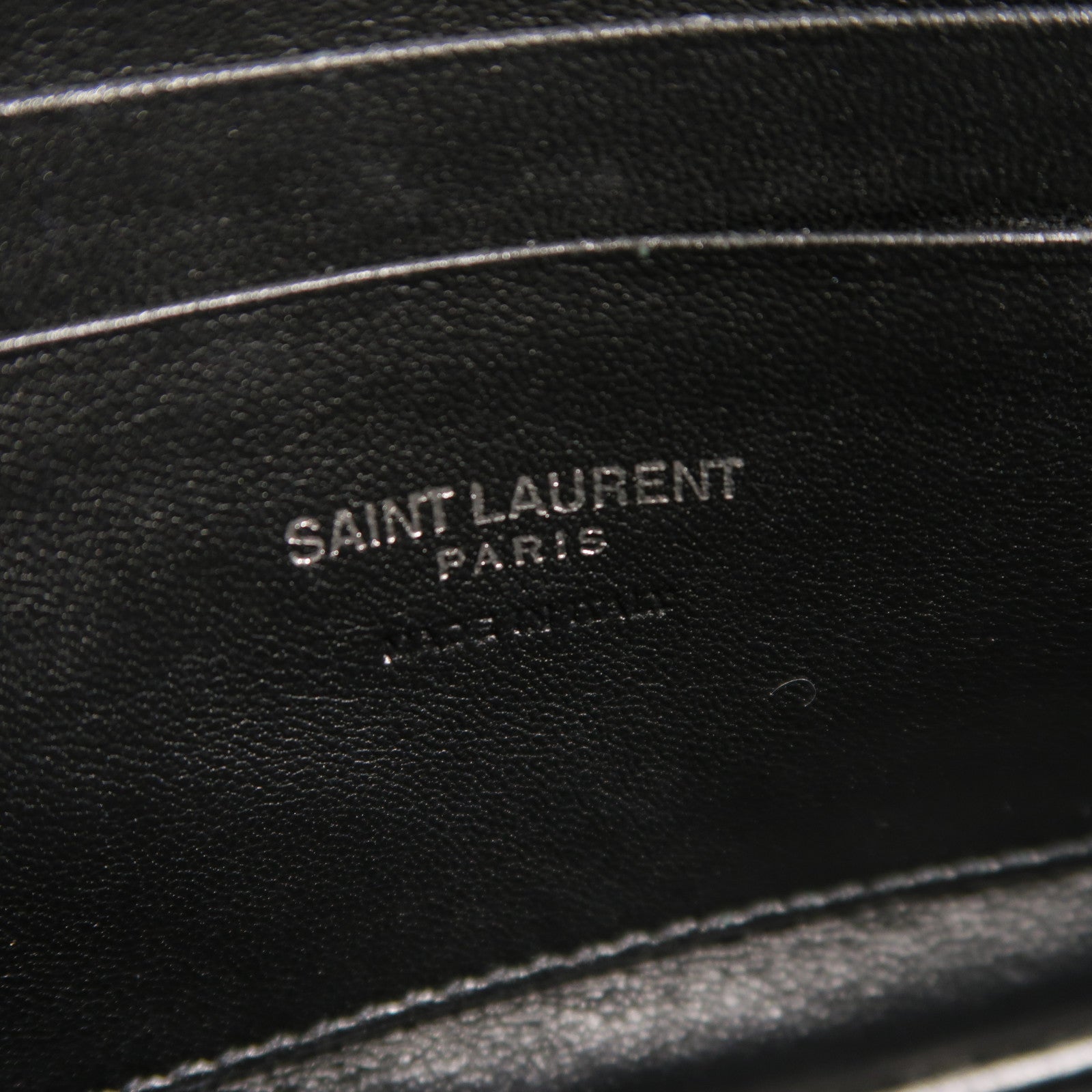 SAINT LAURENT 牛皮皮革Lou Mini鏈帶肩背袋